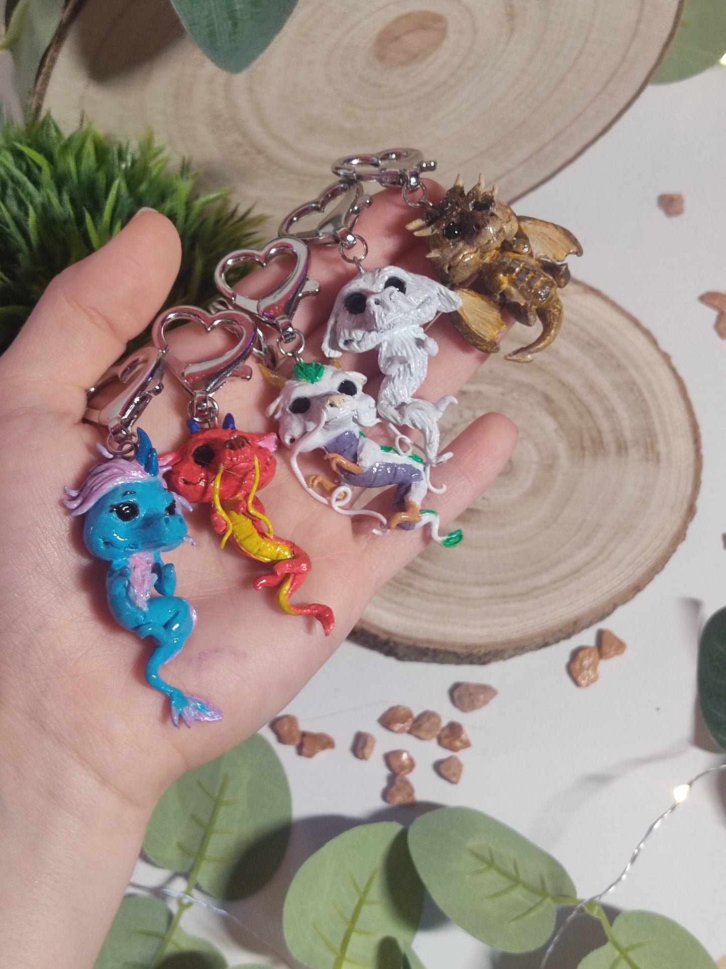 Dragons Keychain -Clay-
