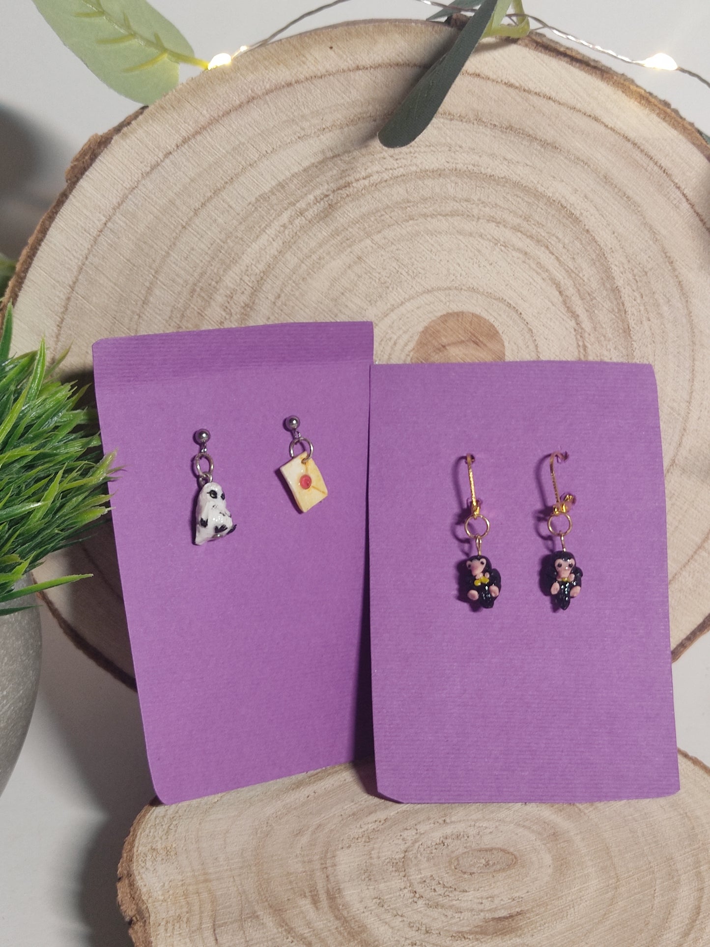 Harry potter handmade earrings -Clay-