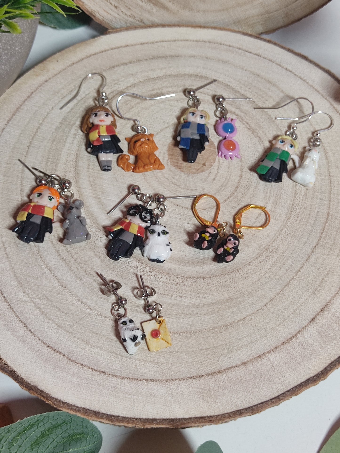 Harry potter handmade earrings -Clay-