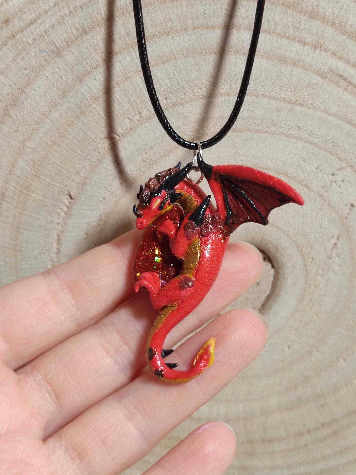 Elemental Dragons Polymerclay Necklace
