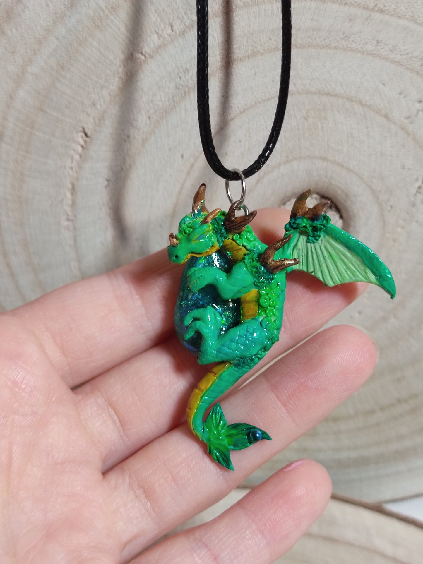 Elemental Dragons Polymerclay Necklace
