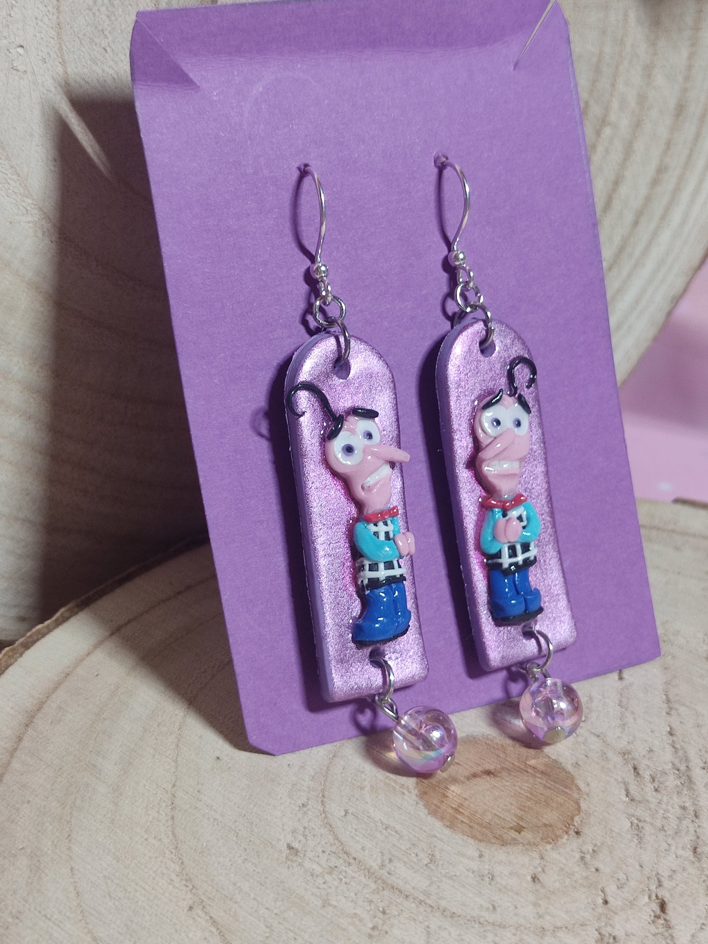 Inside Out handmade earrings -Clay-