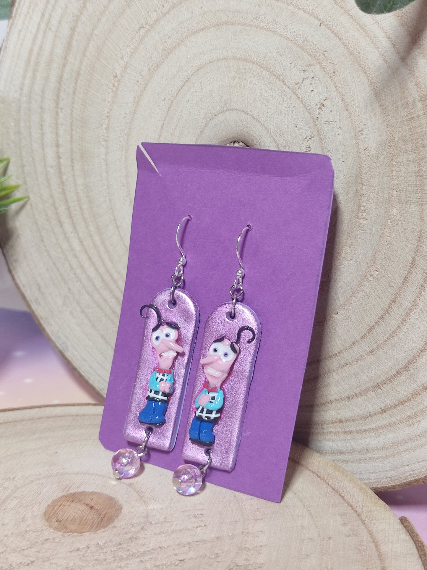 Inside Out handmade earrings -Clay-