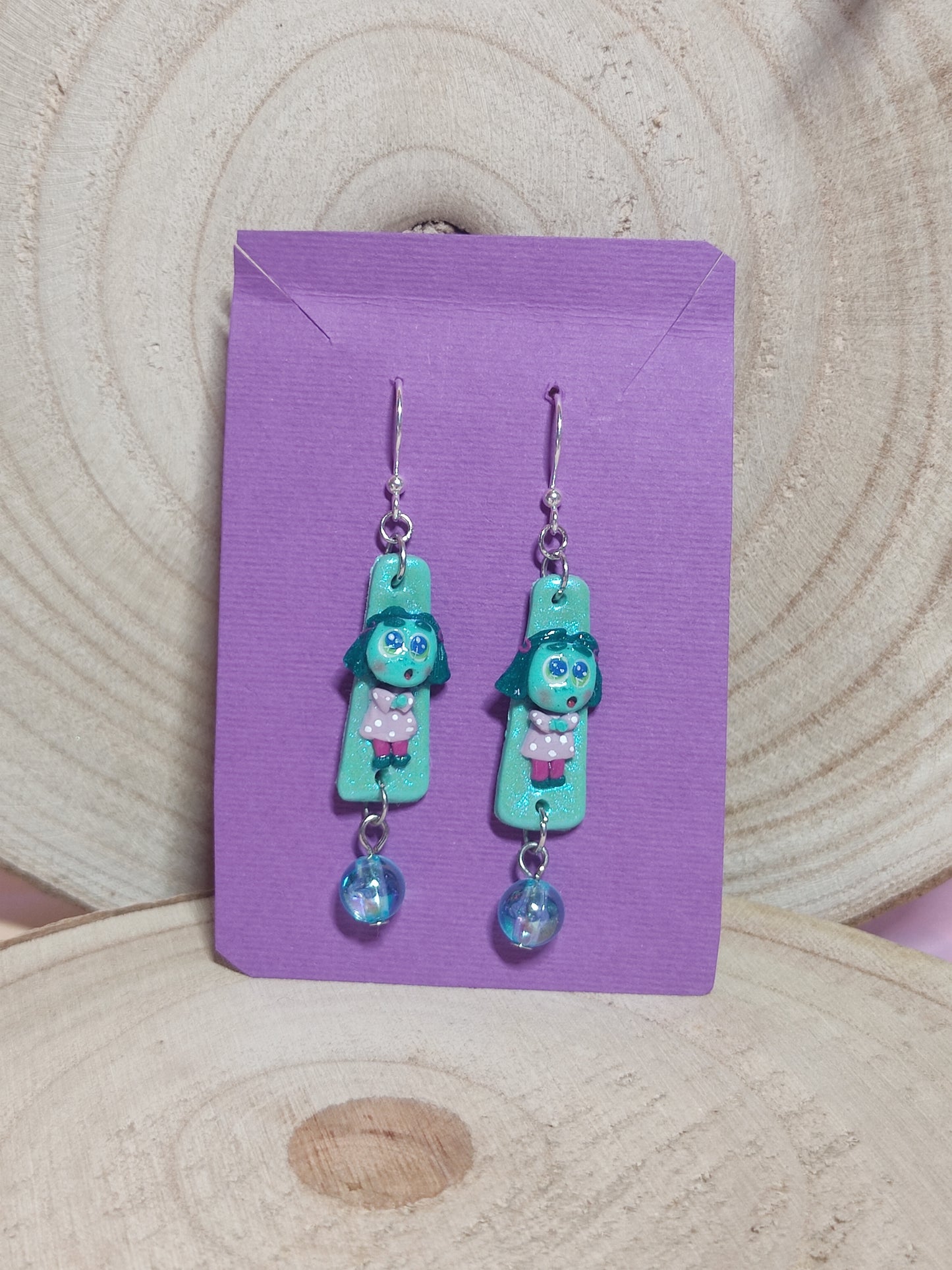 Inside Out handmade earrings -Clay-