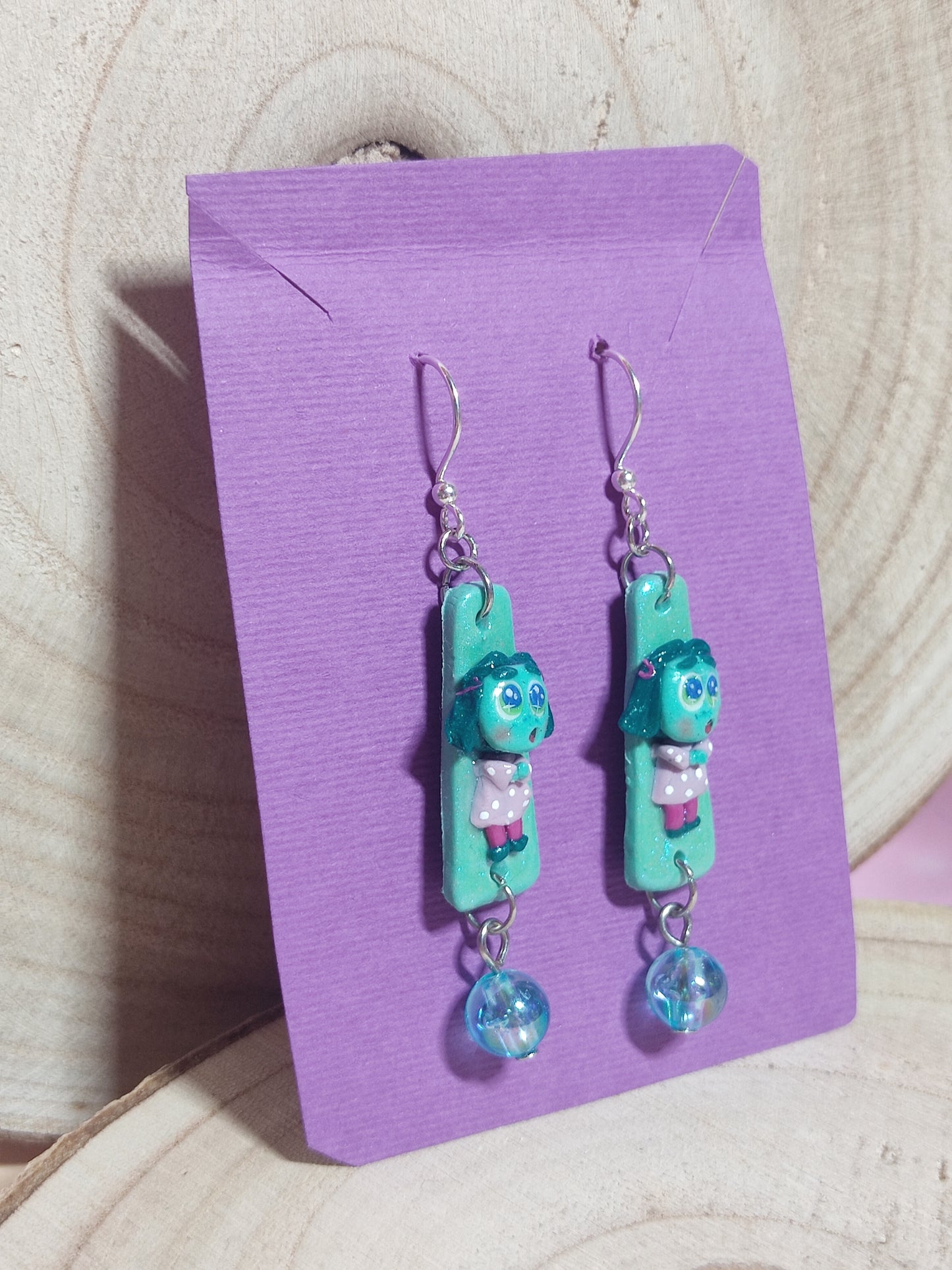 Inside Out handmade earrings -Clay-