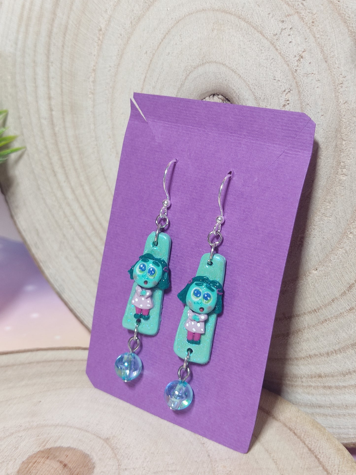 Inside Out handmade earrings -Clay-