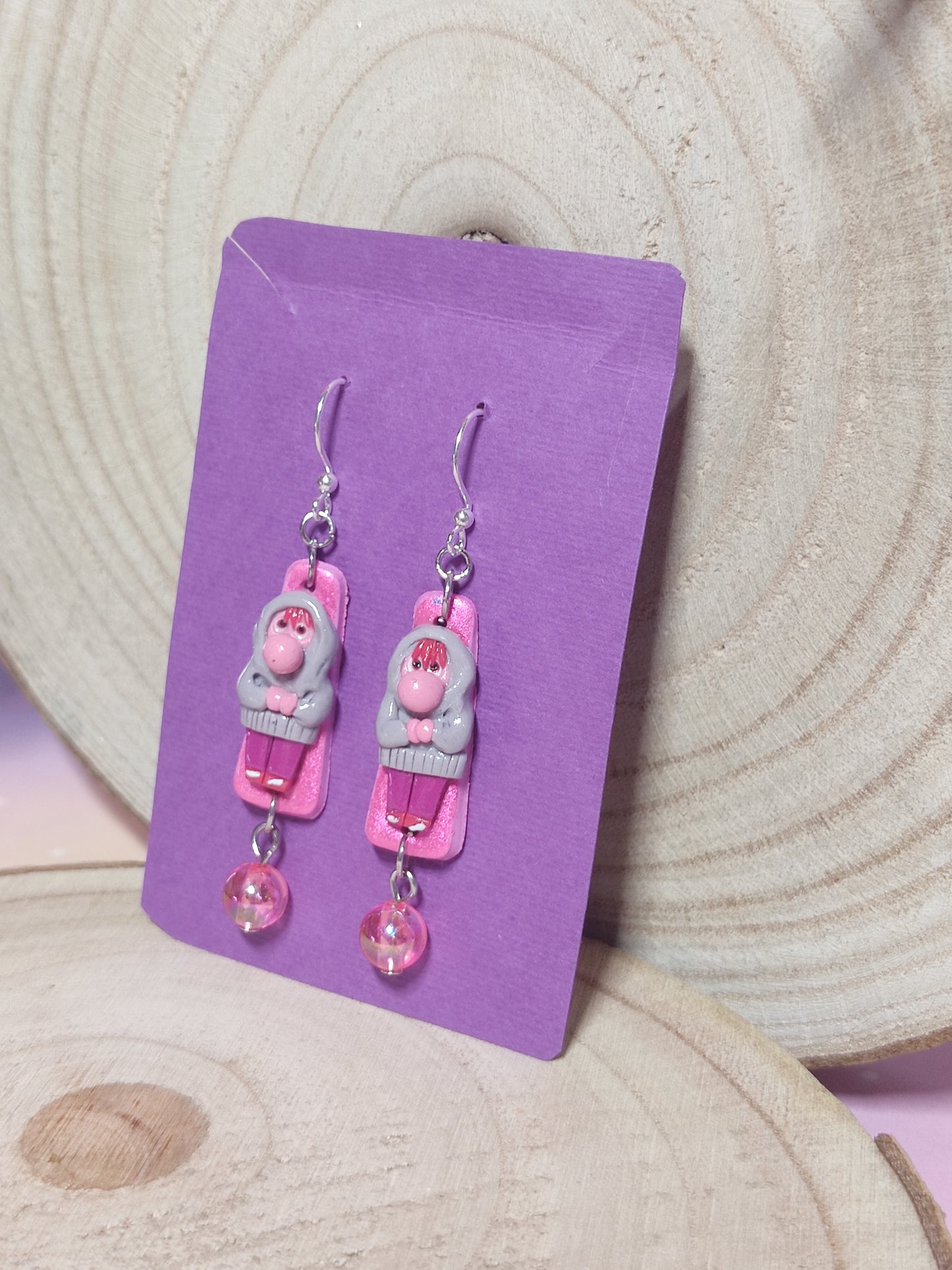 Inside Out handmade earrings -Clay-