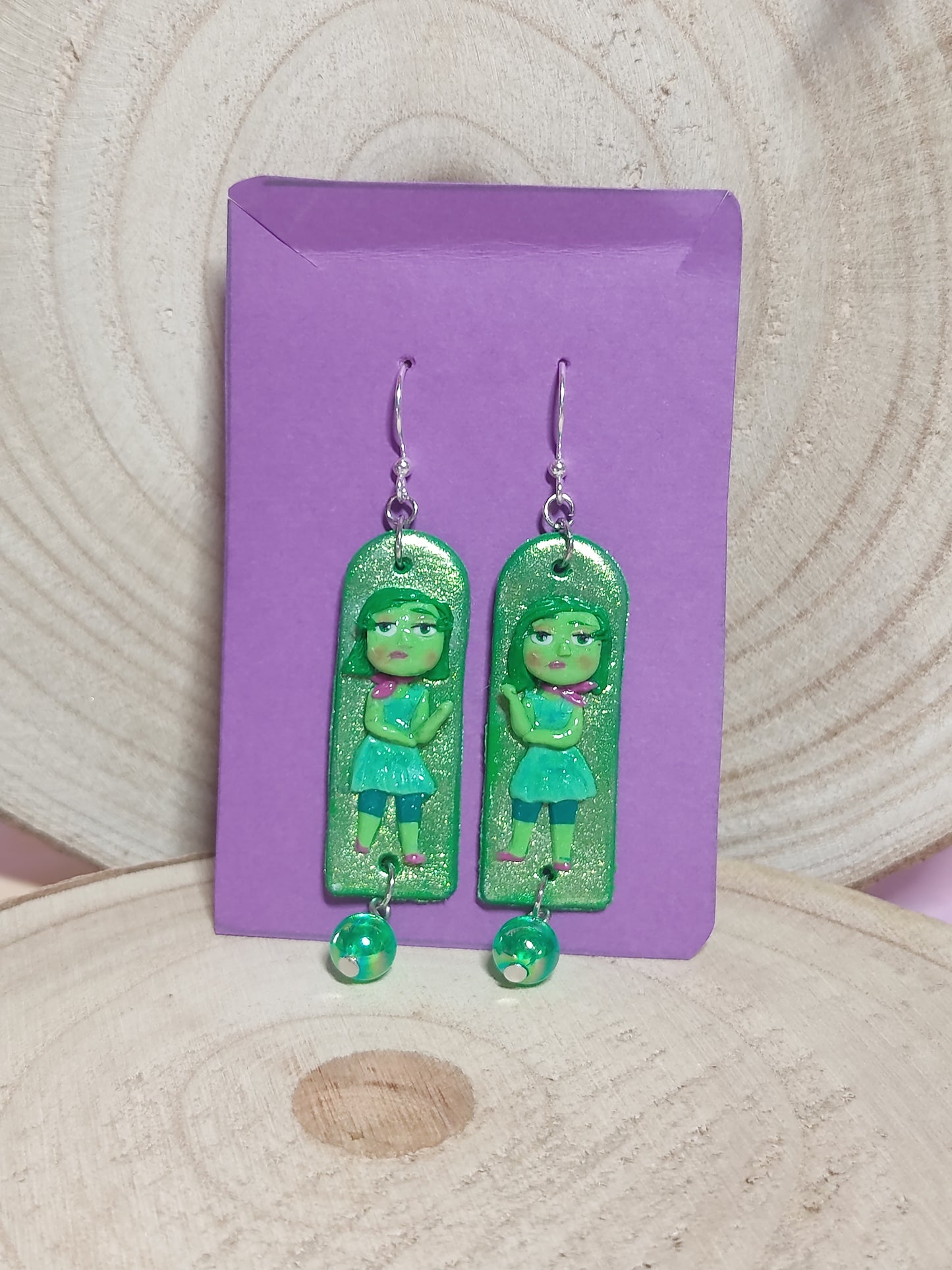 Inside Out handmade earrings -Clay-