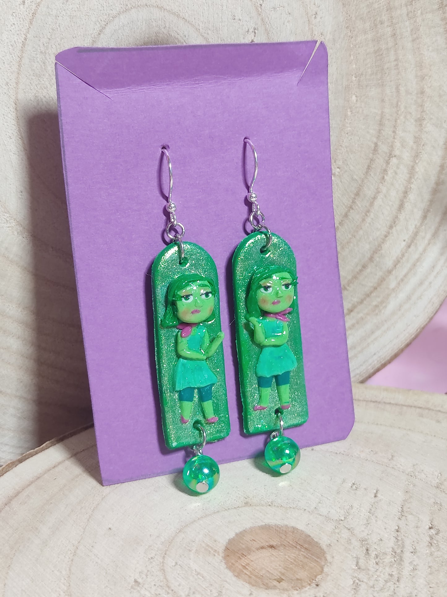 Inside Out handmade earrings -Clay-