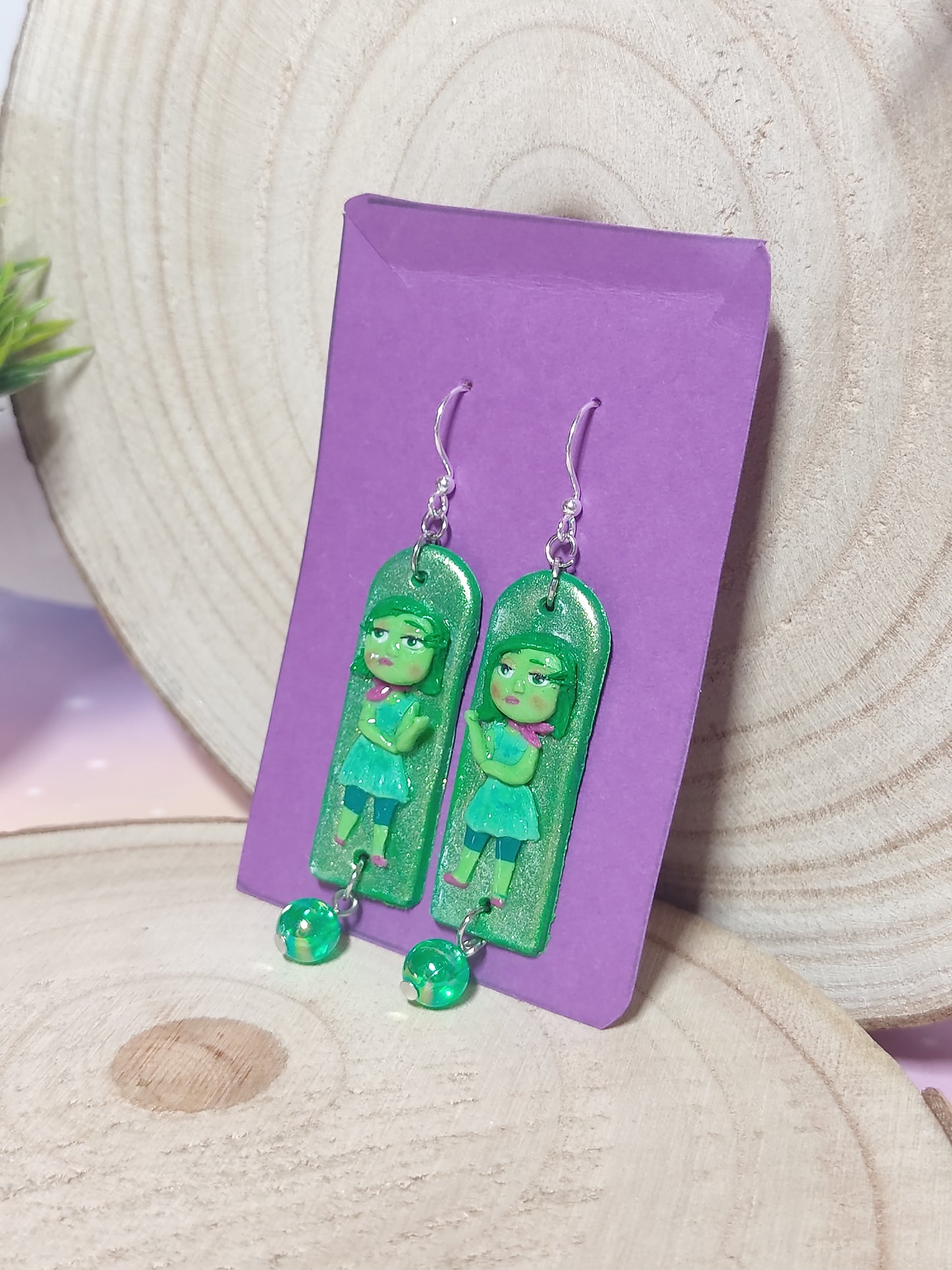Inside Out handmade earrings -Clay-