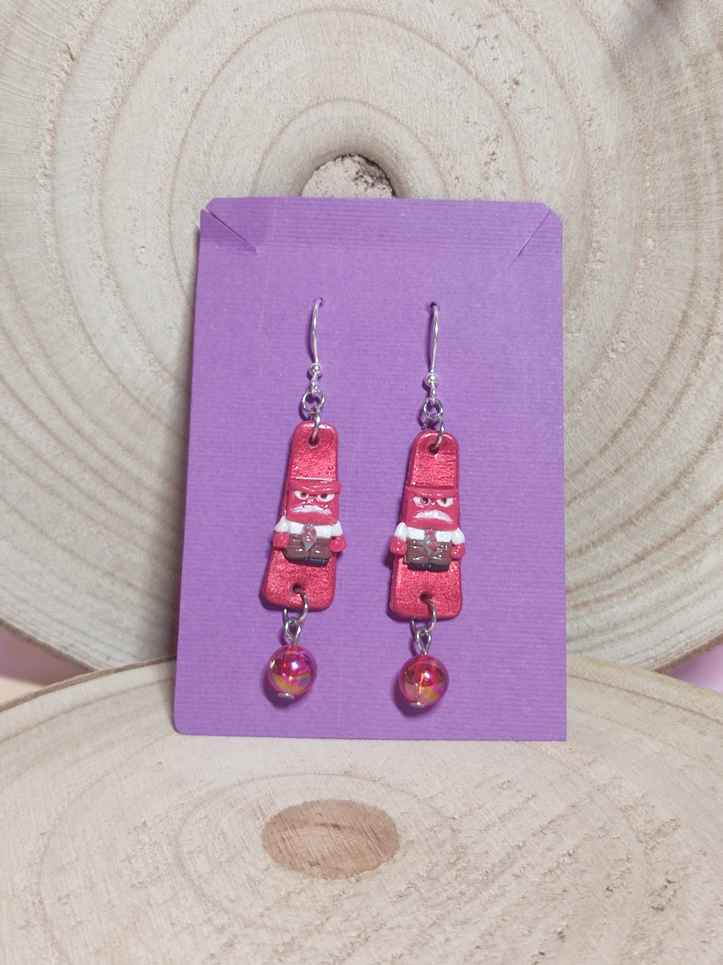 Inside Out handmade earrings -Clay-