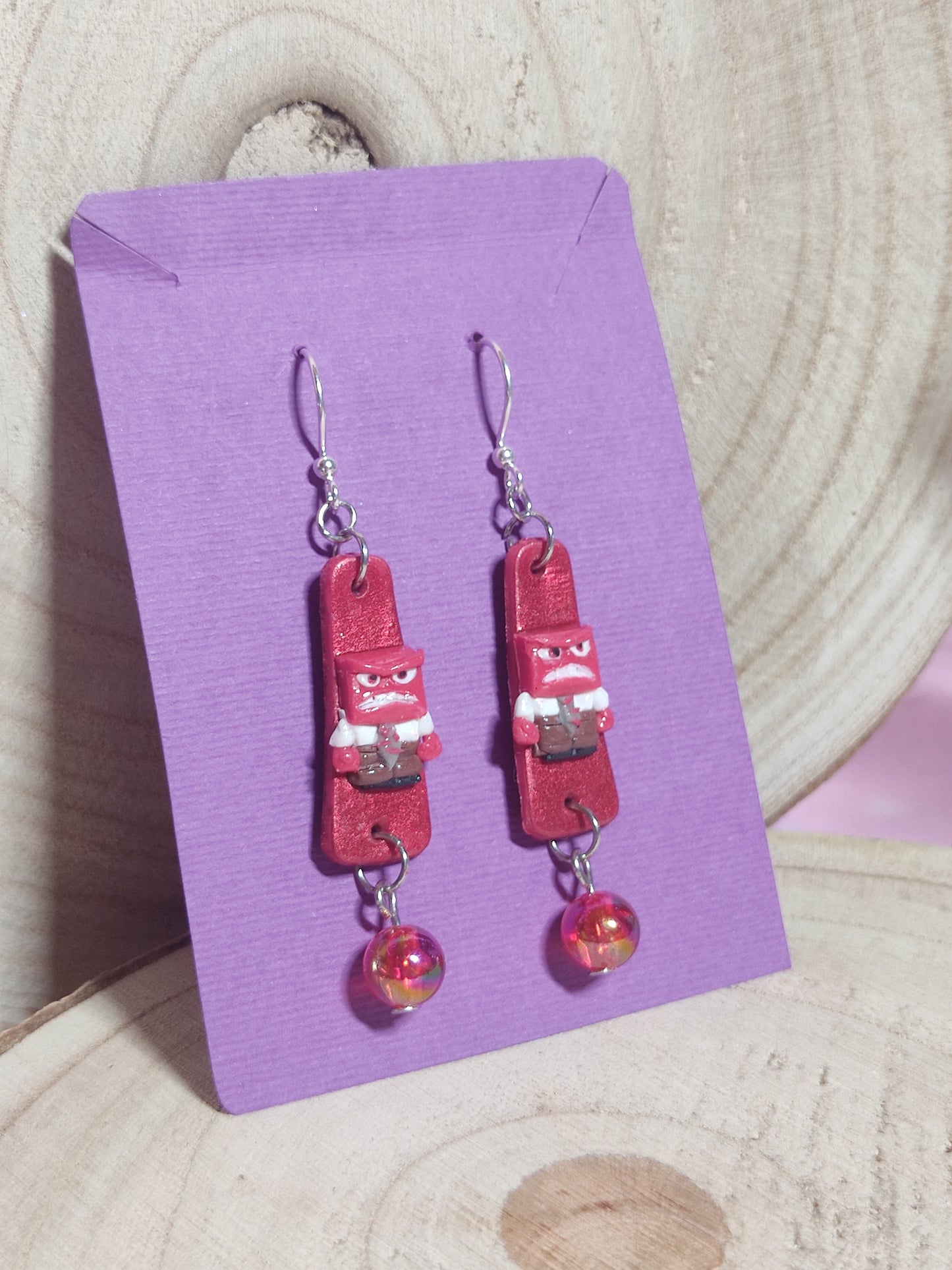 Inside Out handmade earrings -Clay-
