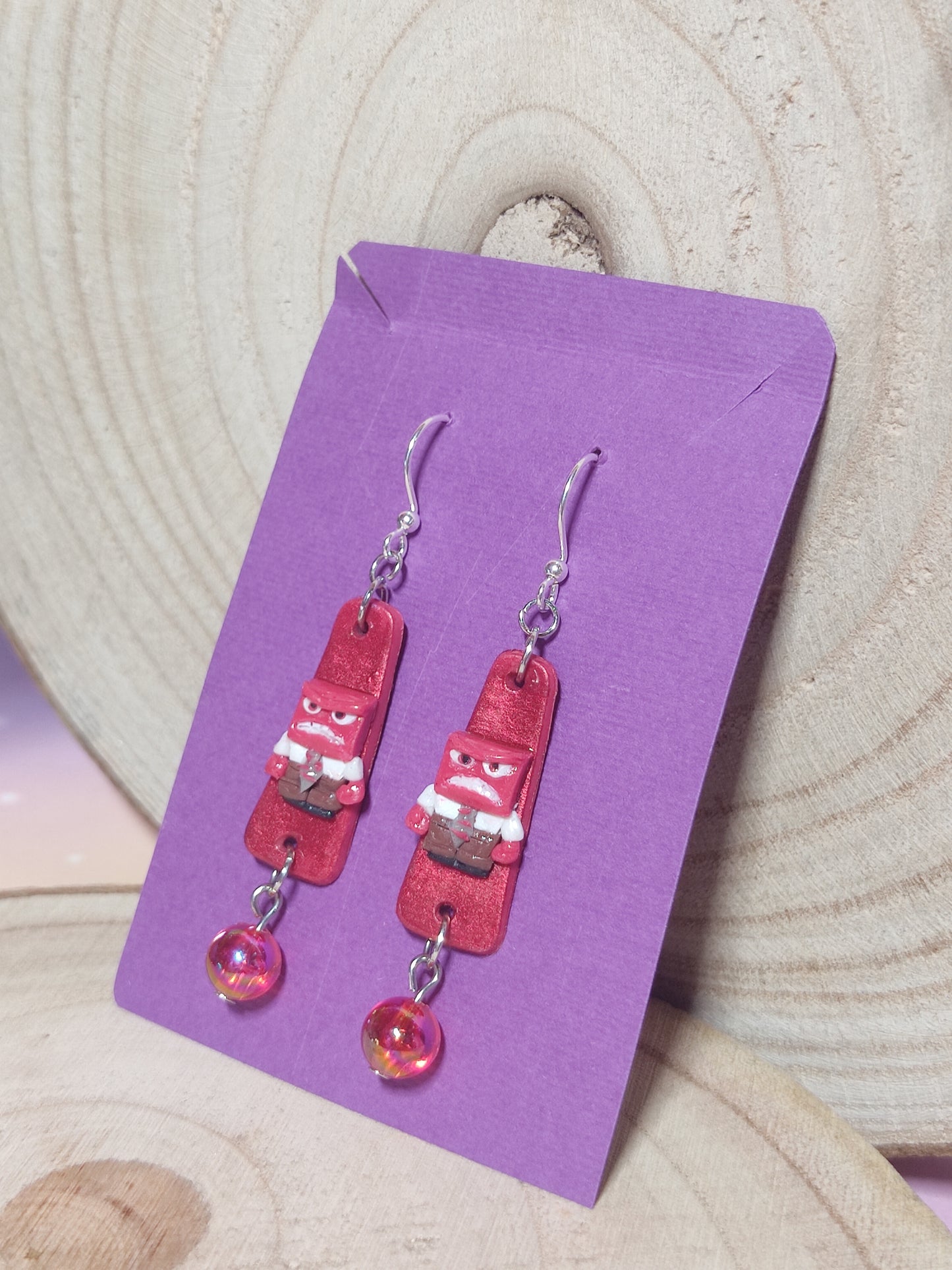 Inside Out handmade earrings -Clay-