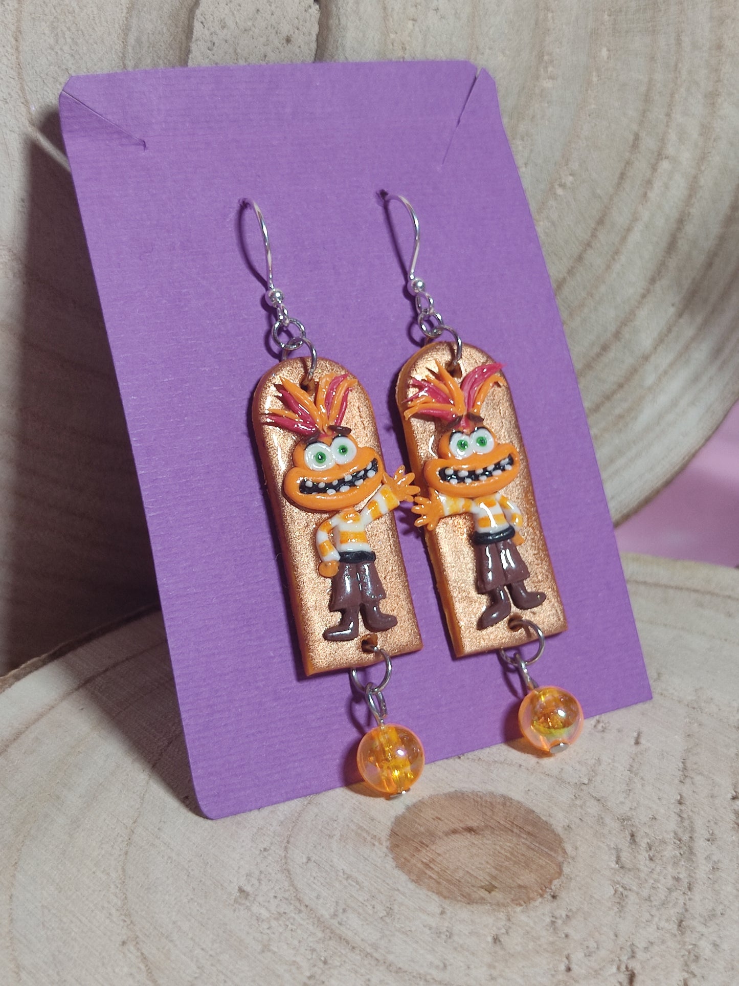 Inside Out handmade earrings -Clay-