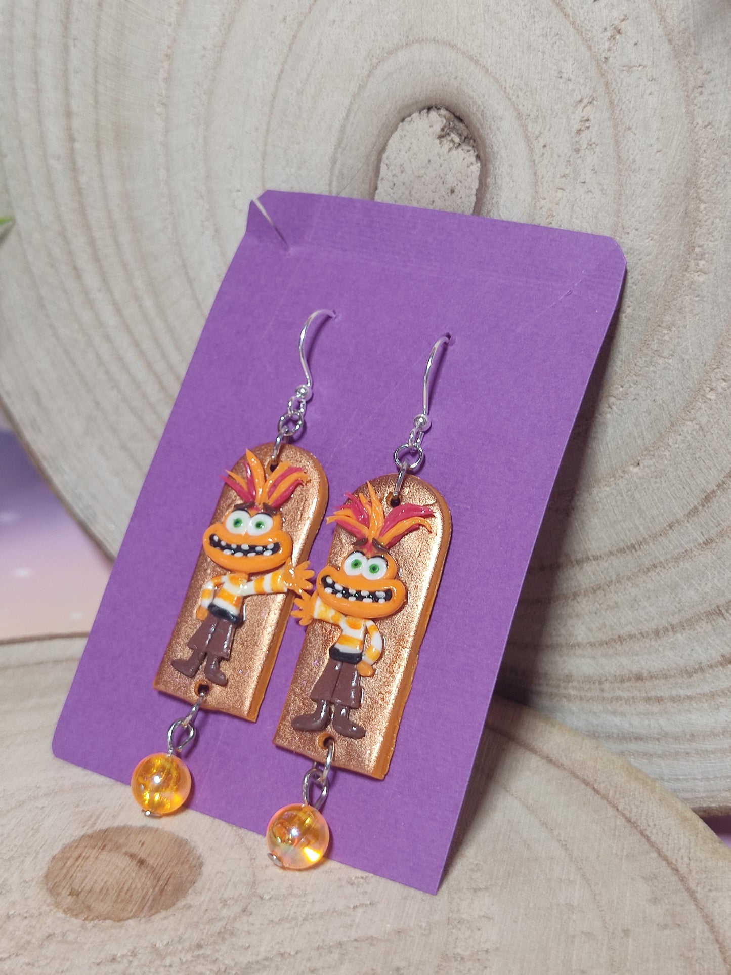 Inside Out handmade earrings -Clay-