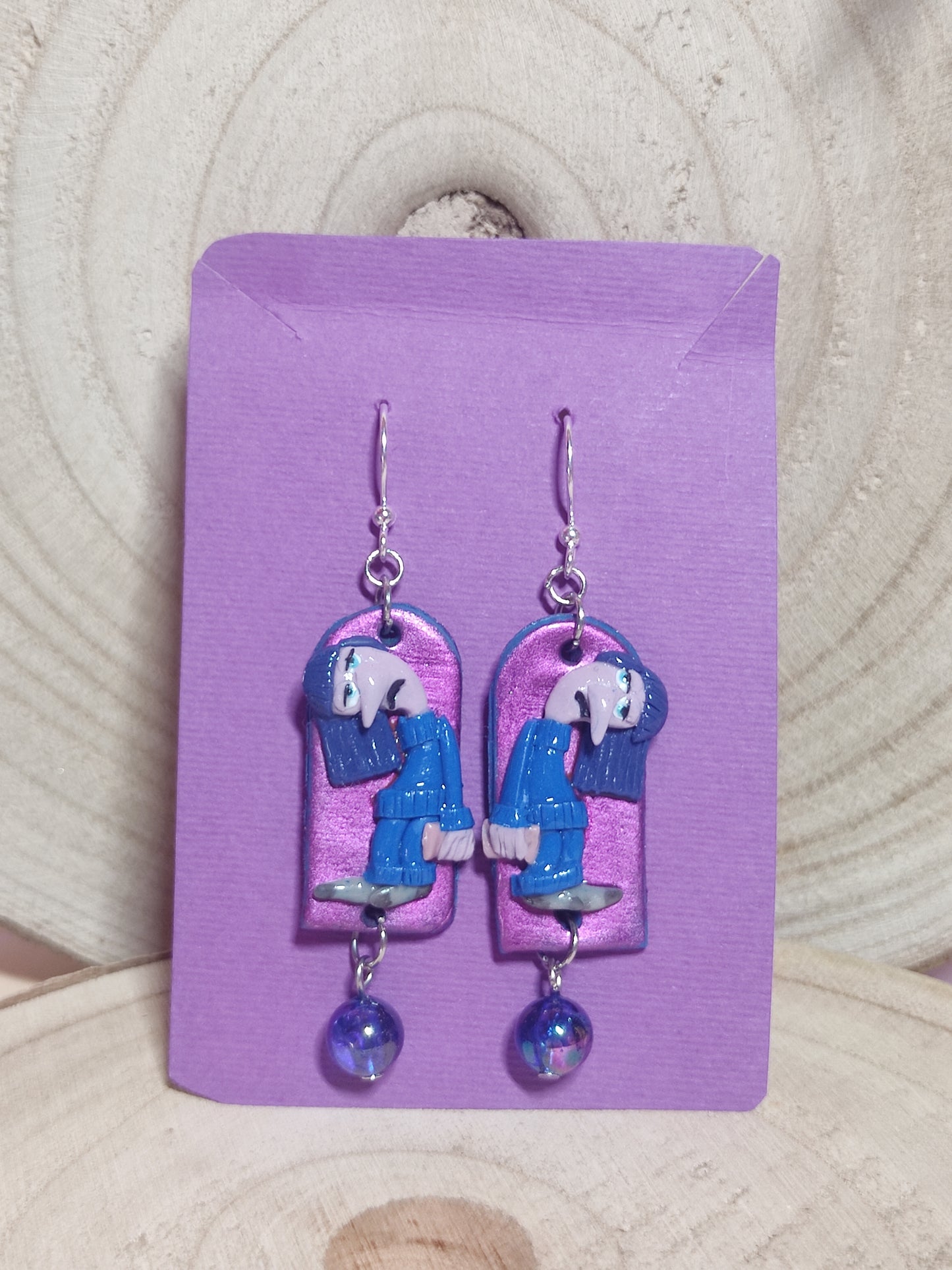 Inside Out handmade earrings -Clay-