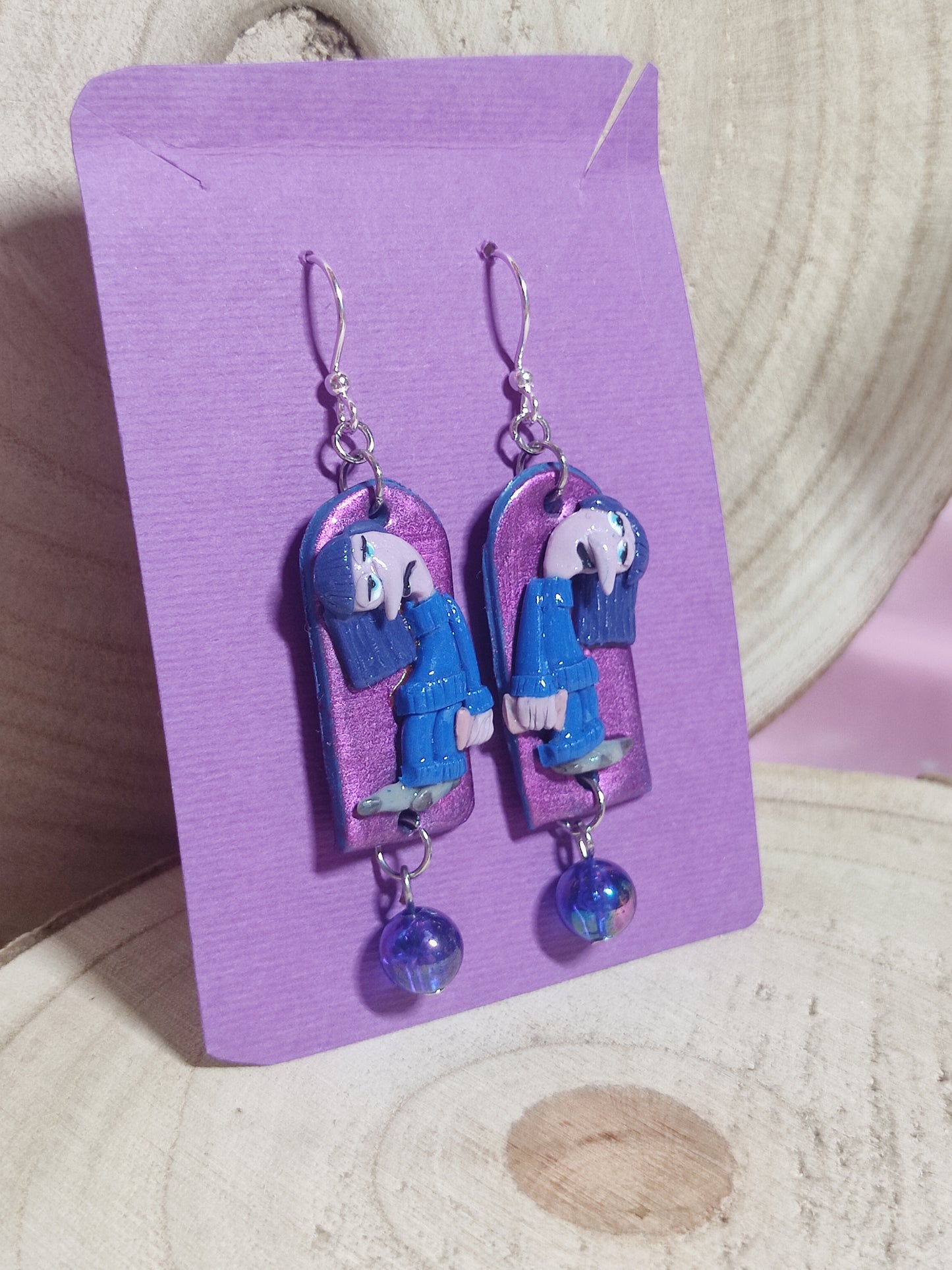 Inside Out handmade earrings -Clay-