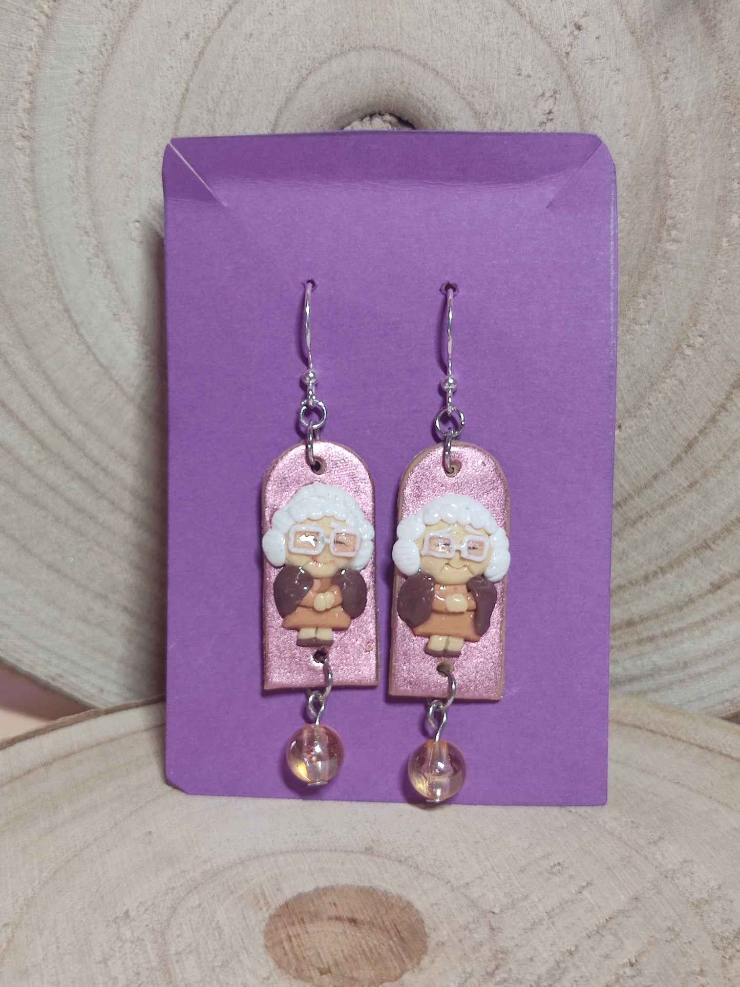 Inside Out handmade earrings -Clay-