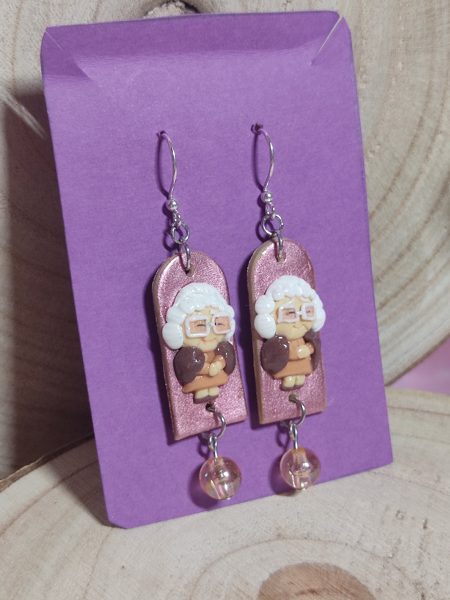 Inside Out handmade earrings -Clay-