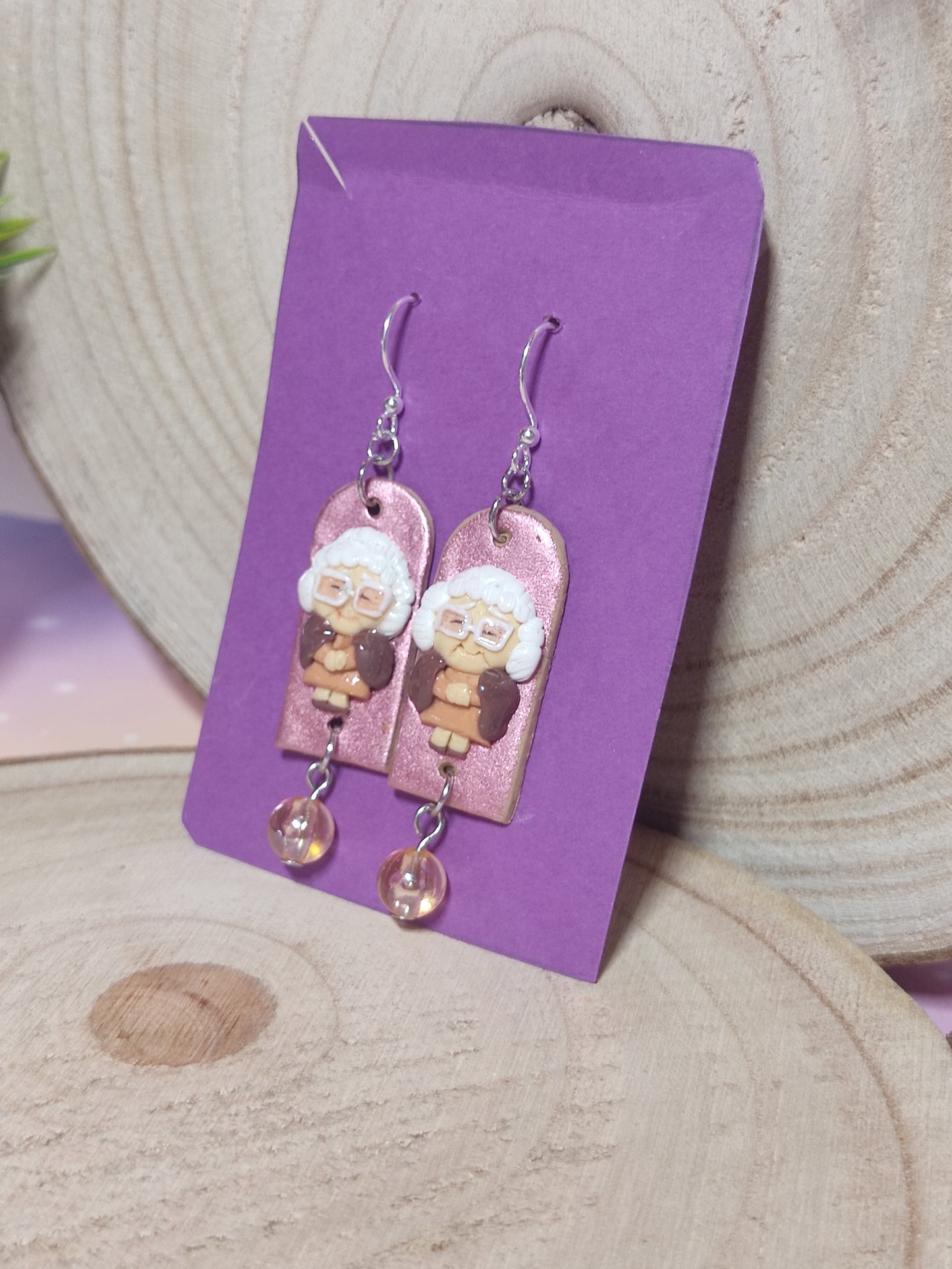 Inside Out handmade earrings -Clay-