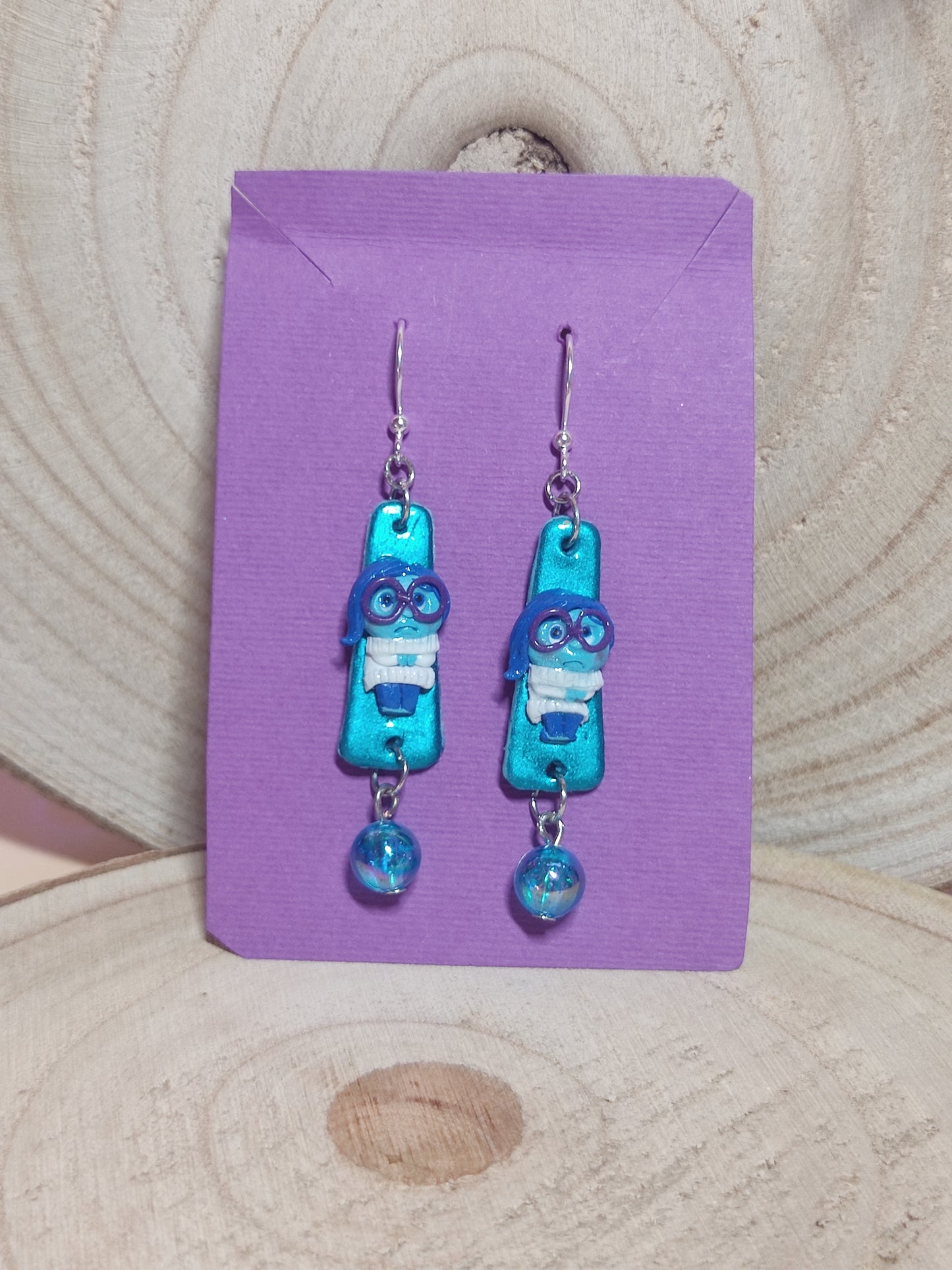 Inside Out handmade earrings -Clay-