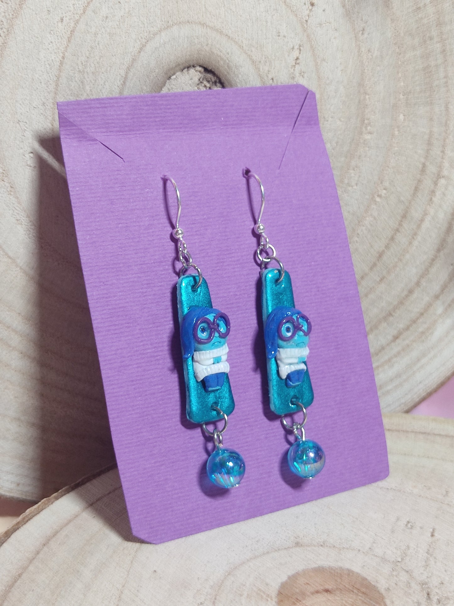 Inside Out handmade earrings -Clay-