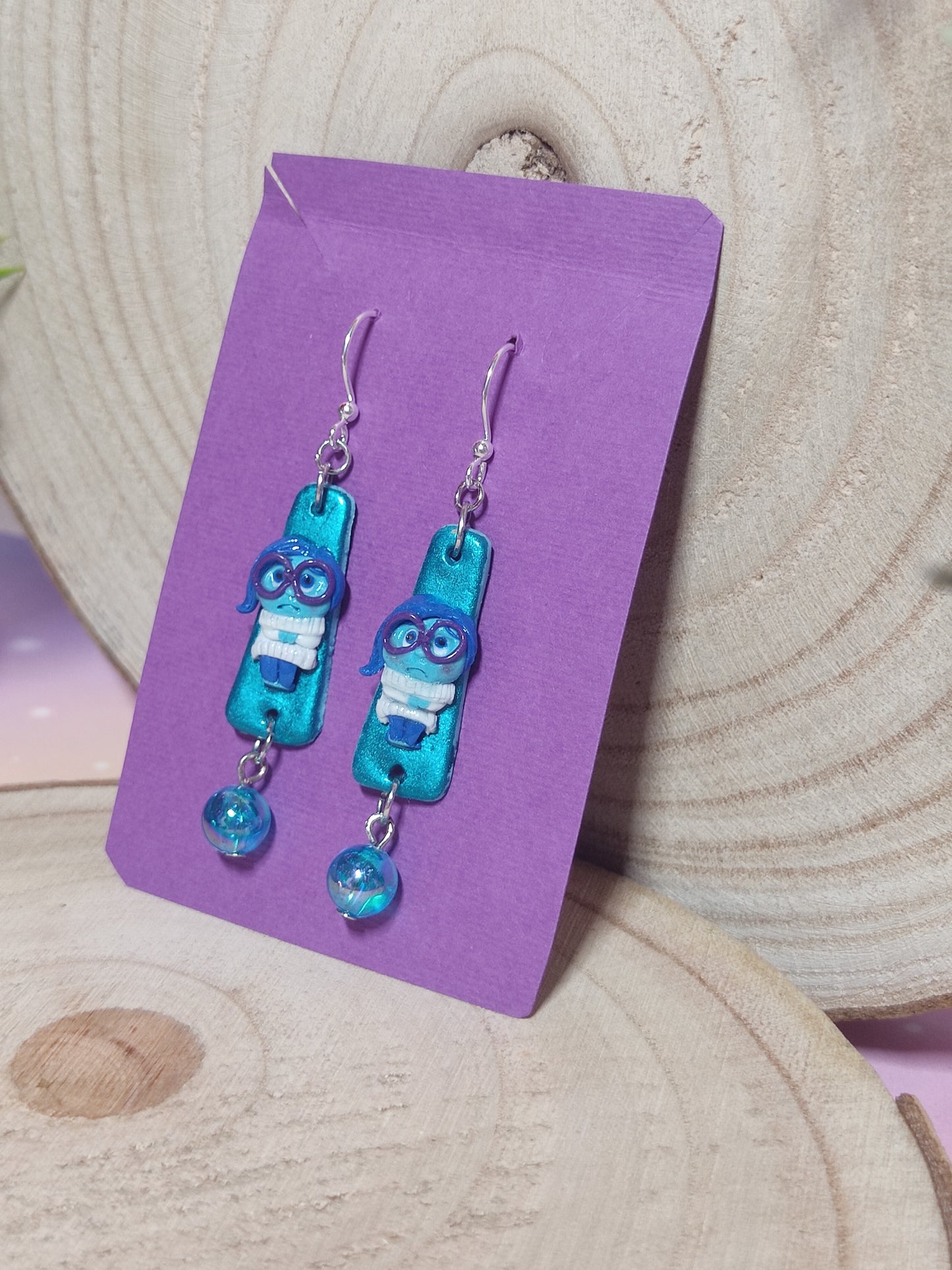 Inside Out handmade earrings -Clay-