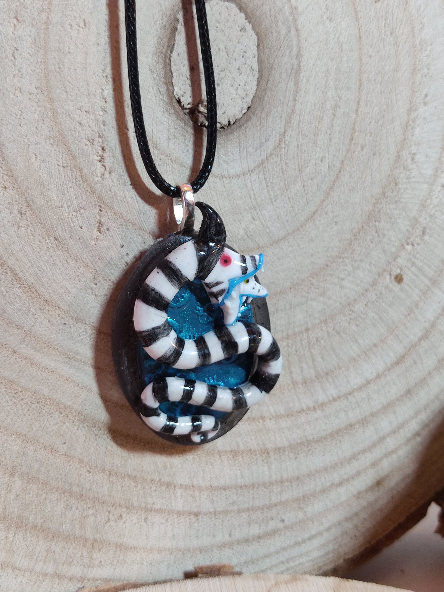 Beetlejuice Sandworm Necklace Clay