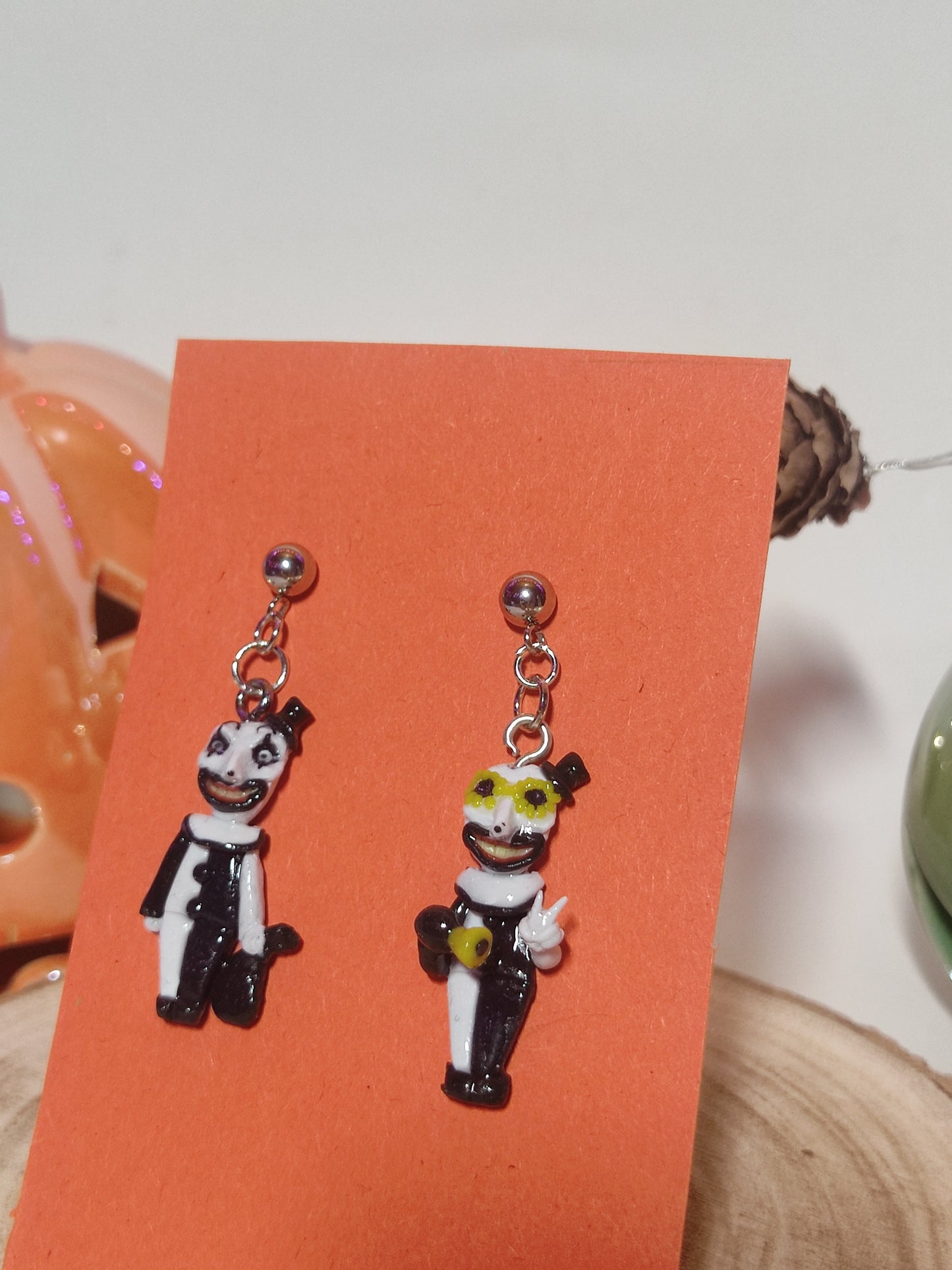 Horro Clown handmade earrings