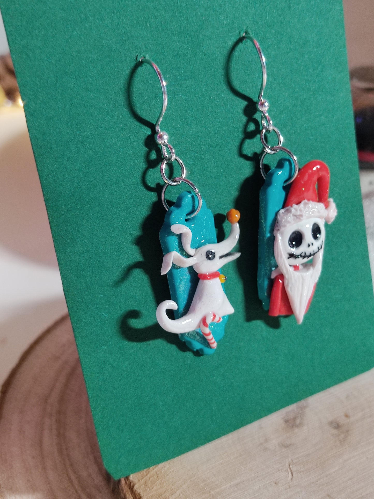 Jack & Zero Christmas earrings ππ
