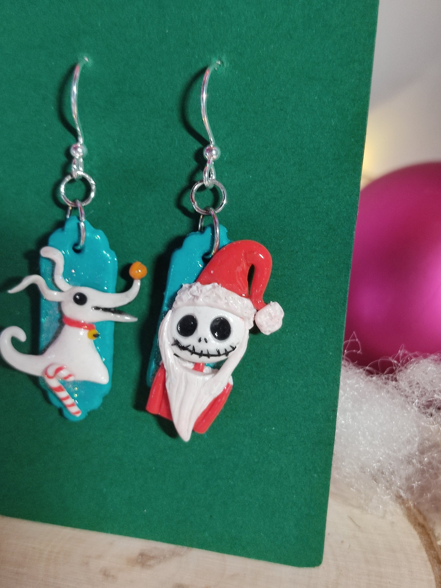 Jack & Zero Christmas earrings ππ