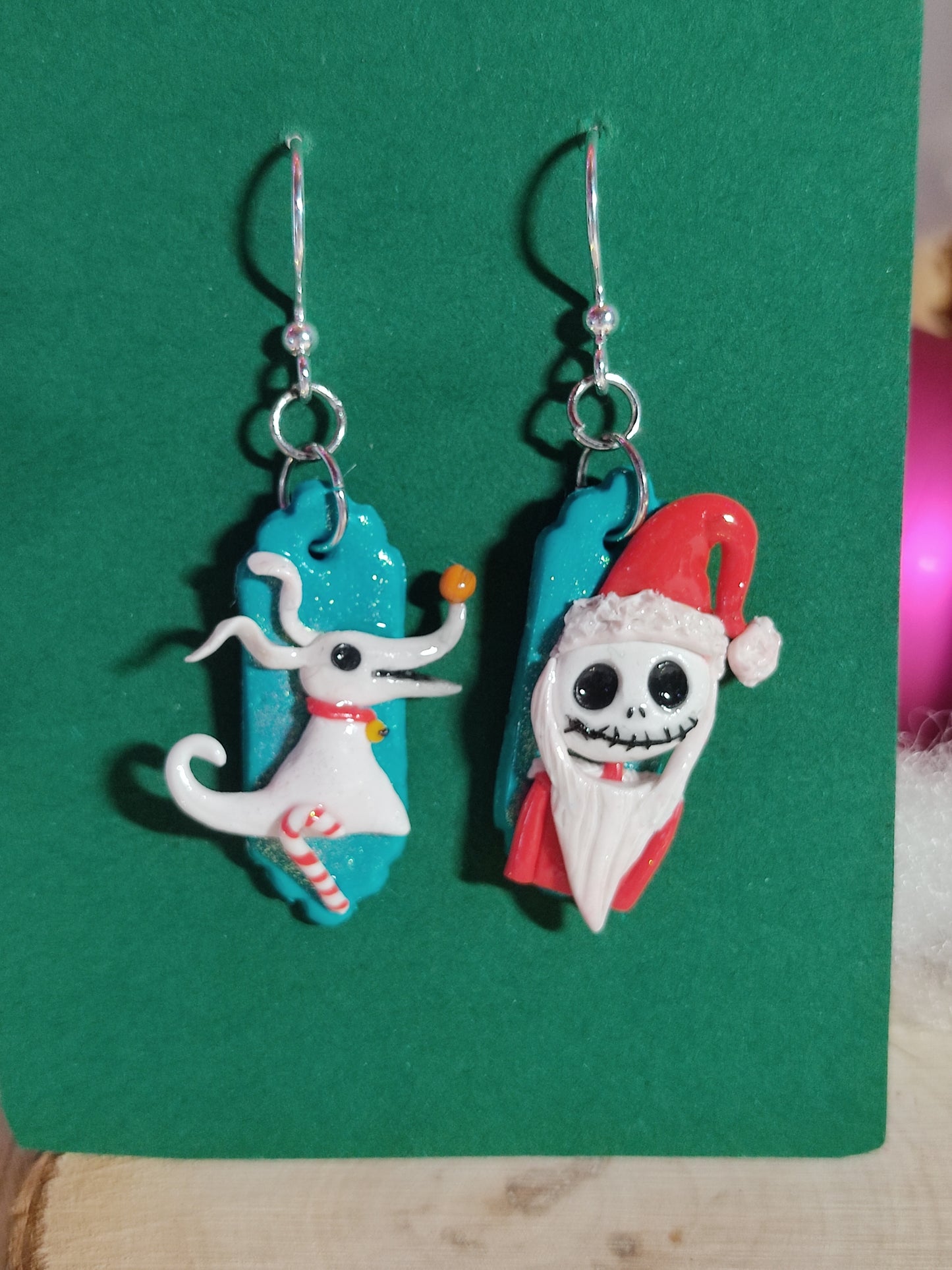 Jack & Zero Christmas earrings ππ