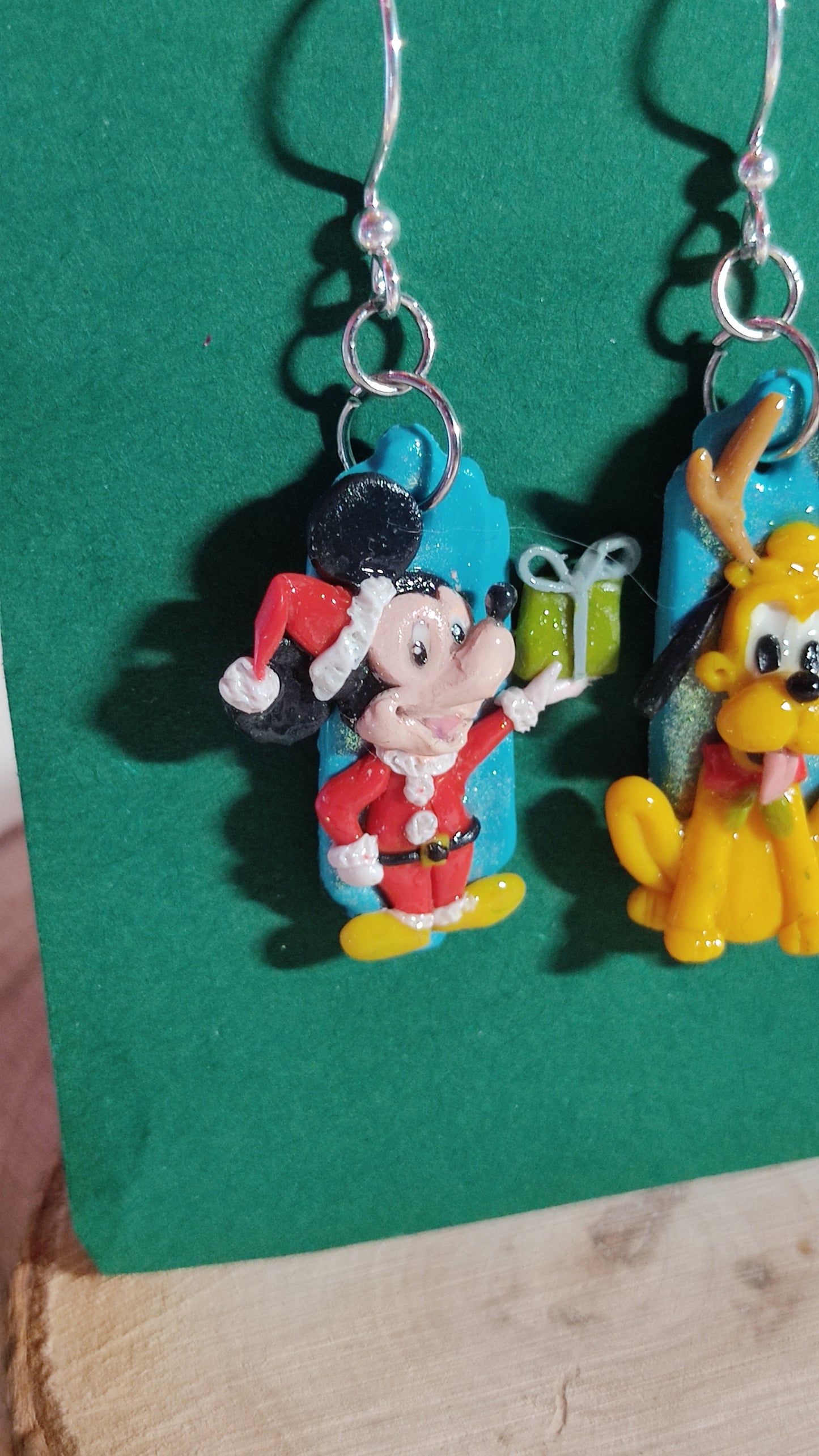 Mickey Mouse & Pluto Christmas earrings π