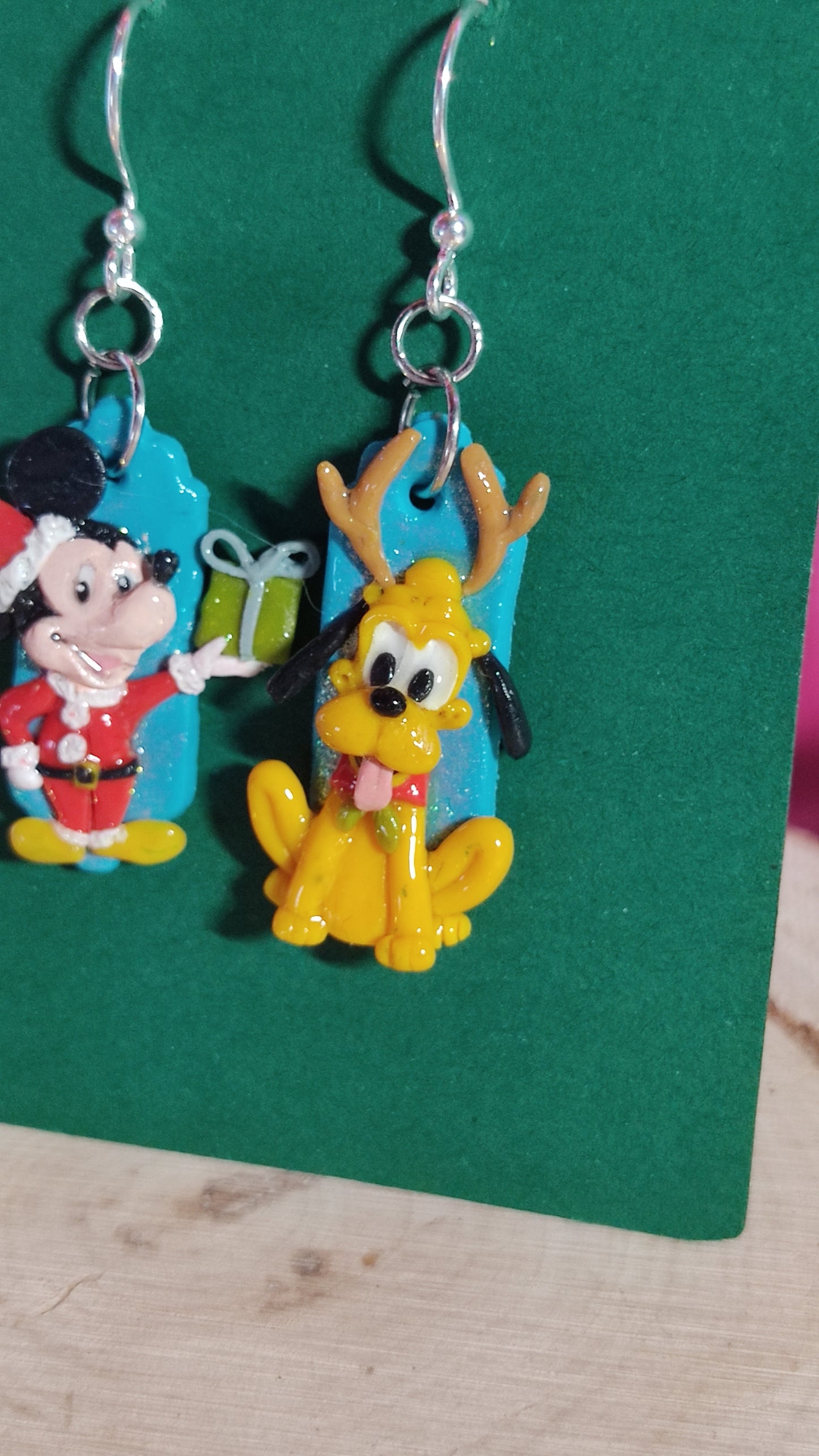 Mickey Mouse & Pluto Christmas earrings π