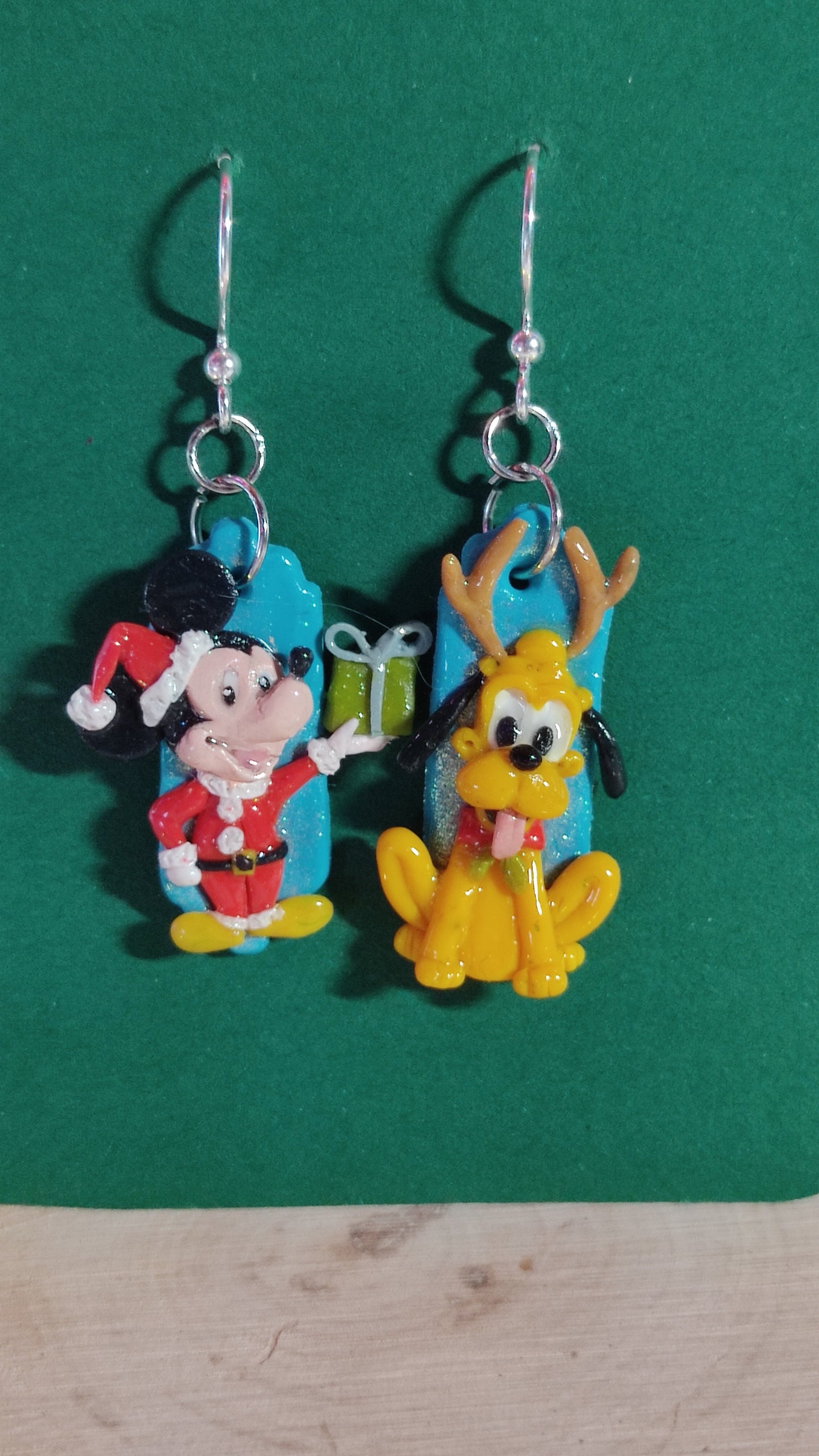 Mickey Mouse & Pluto Christmas earrings π