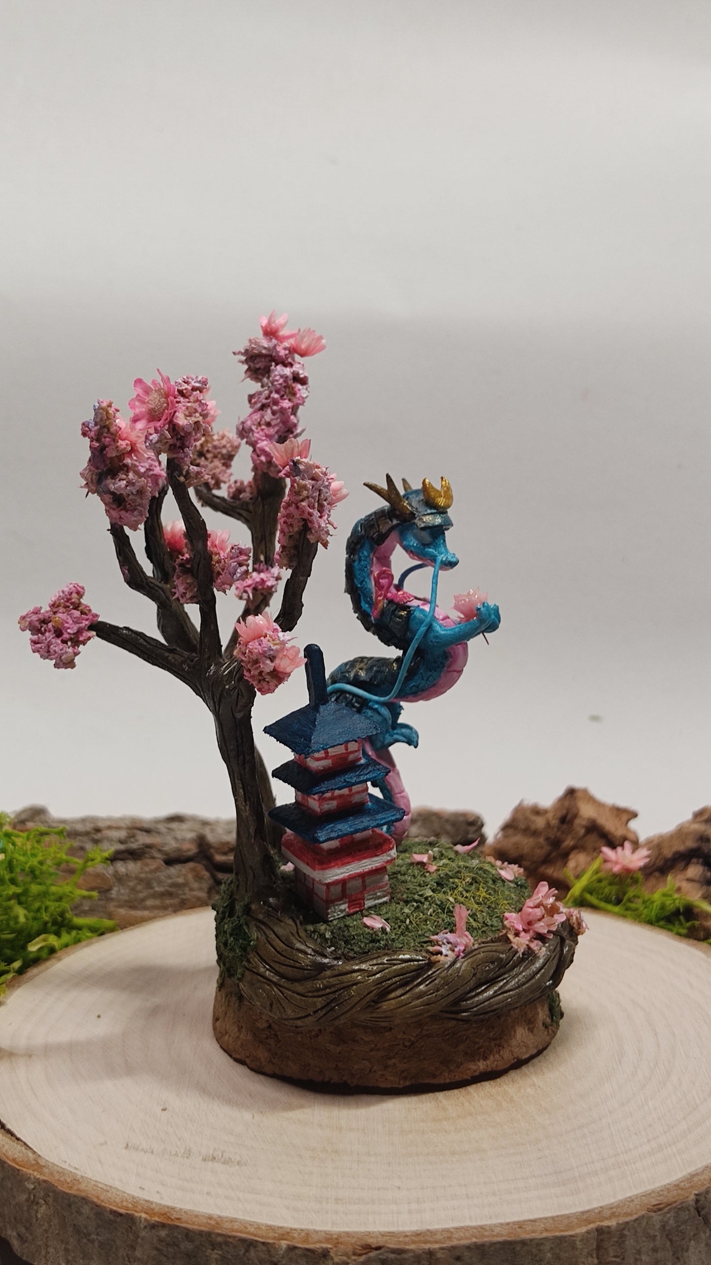 Japan Dragon Handmade Diorama -clay