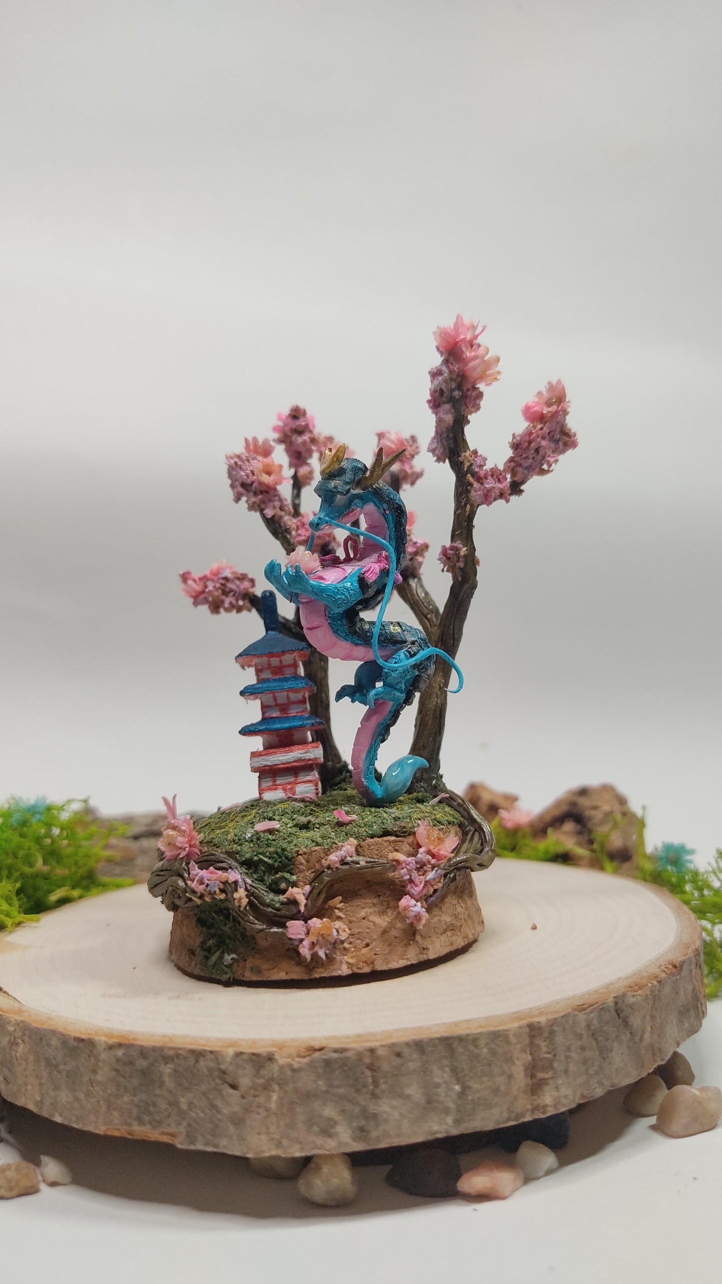 Japan Dragon Handmade Diorama -clay