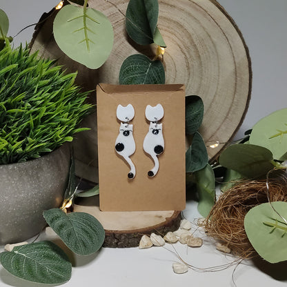 Black and white cat Earrings 🐱