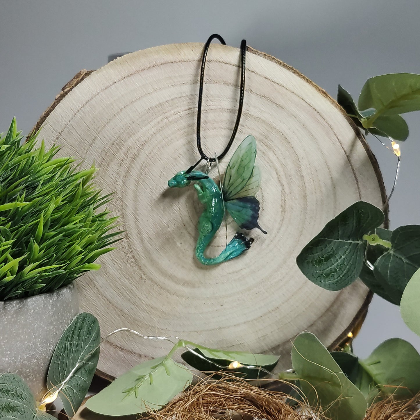 Fairy Dragons Necklace -Clay-