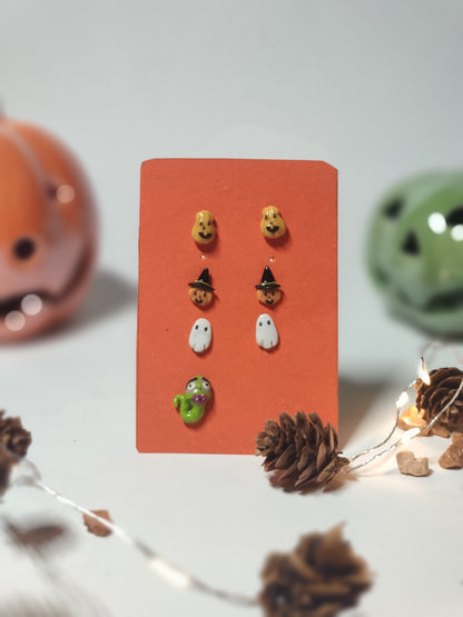 Halloween Polymer Clay Earrings Set