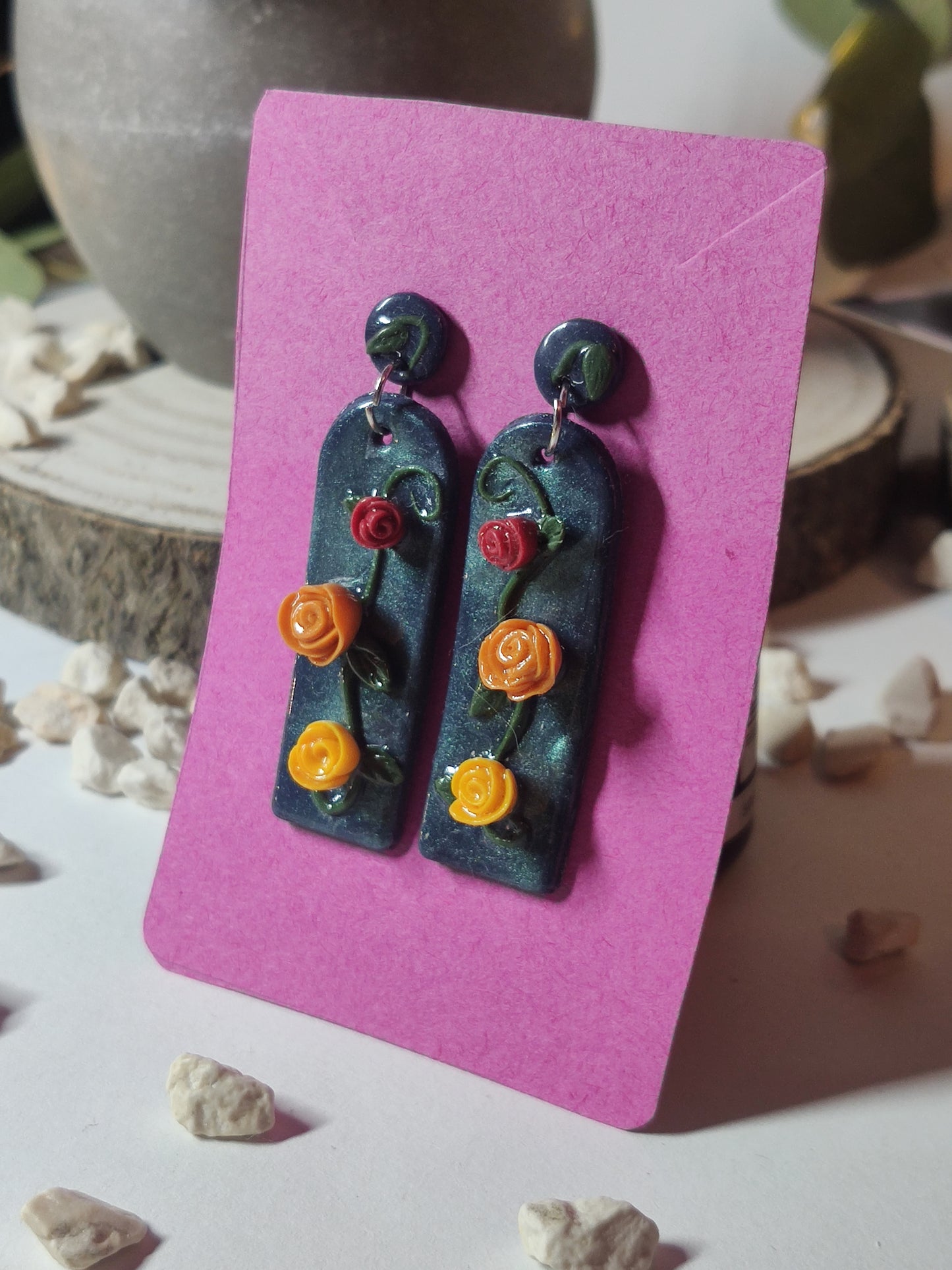 Earrings with Roses