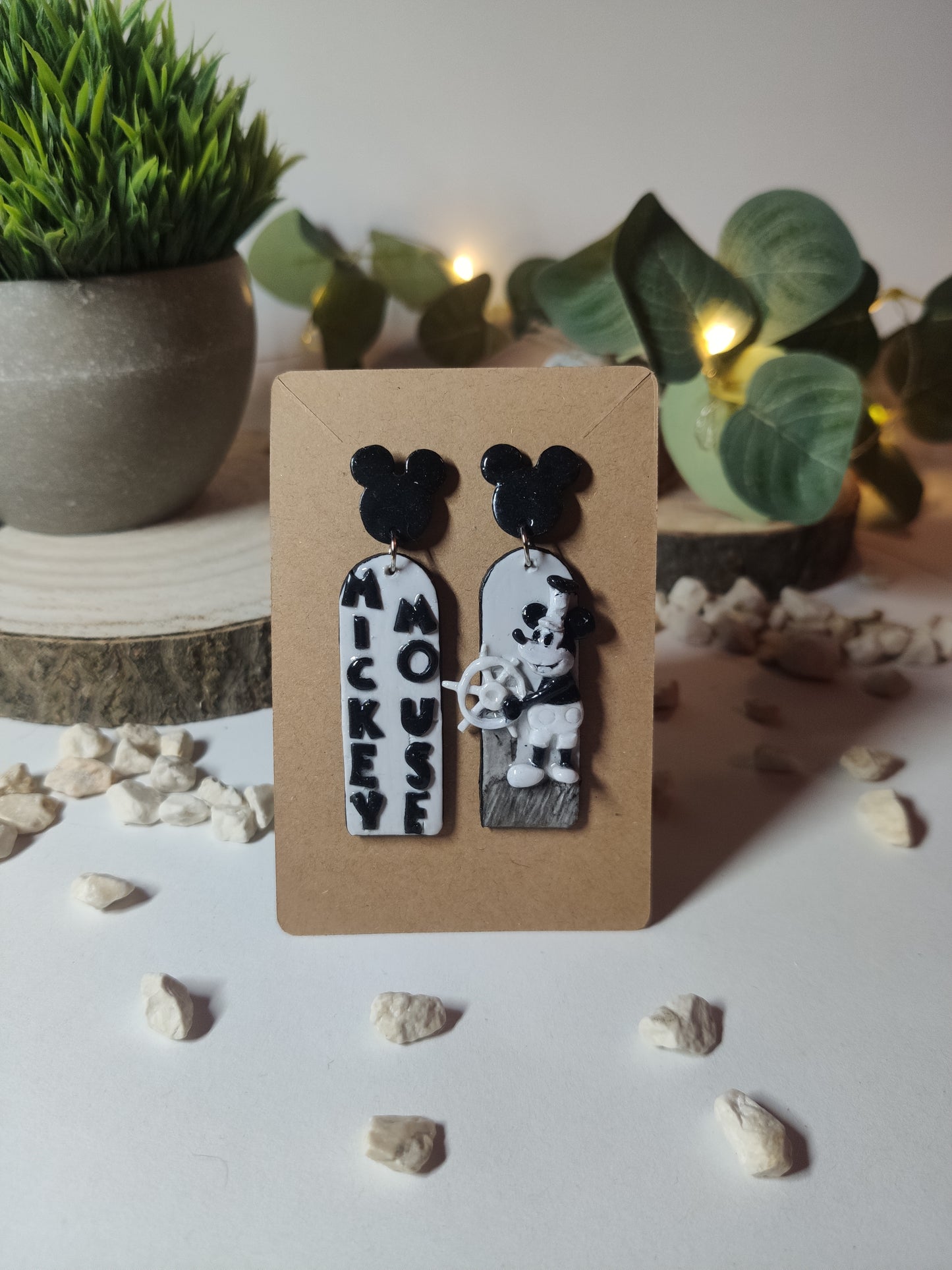 Mickey Mouse steamboat willie earrings