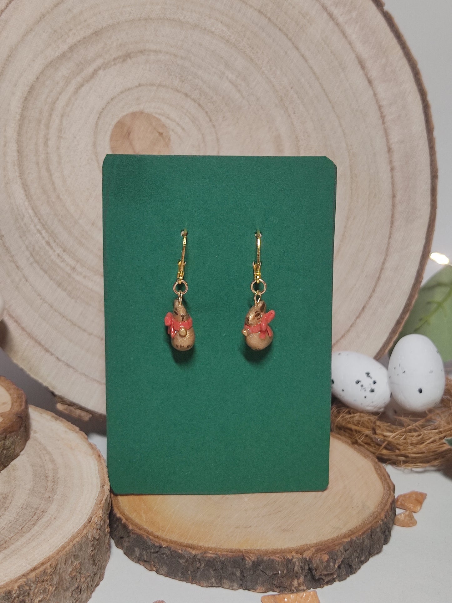 Lindt bunny earrings