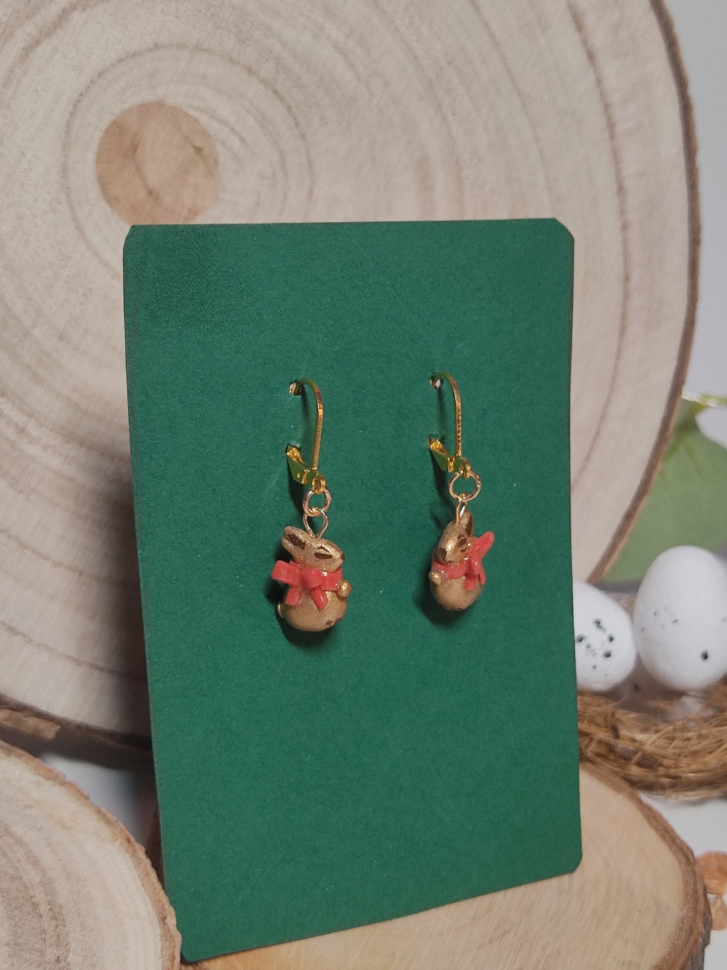 Lindt bunny earrings