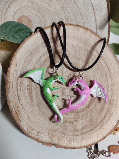 Dragons Couples Necklace -Clay-