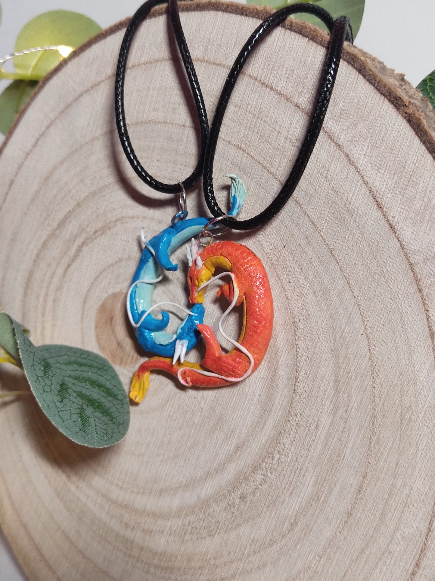 Dragons Couples Necklace -Clay-