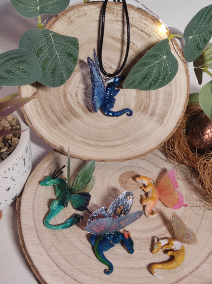 Fairy Dragons Necklace -Clay-