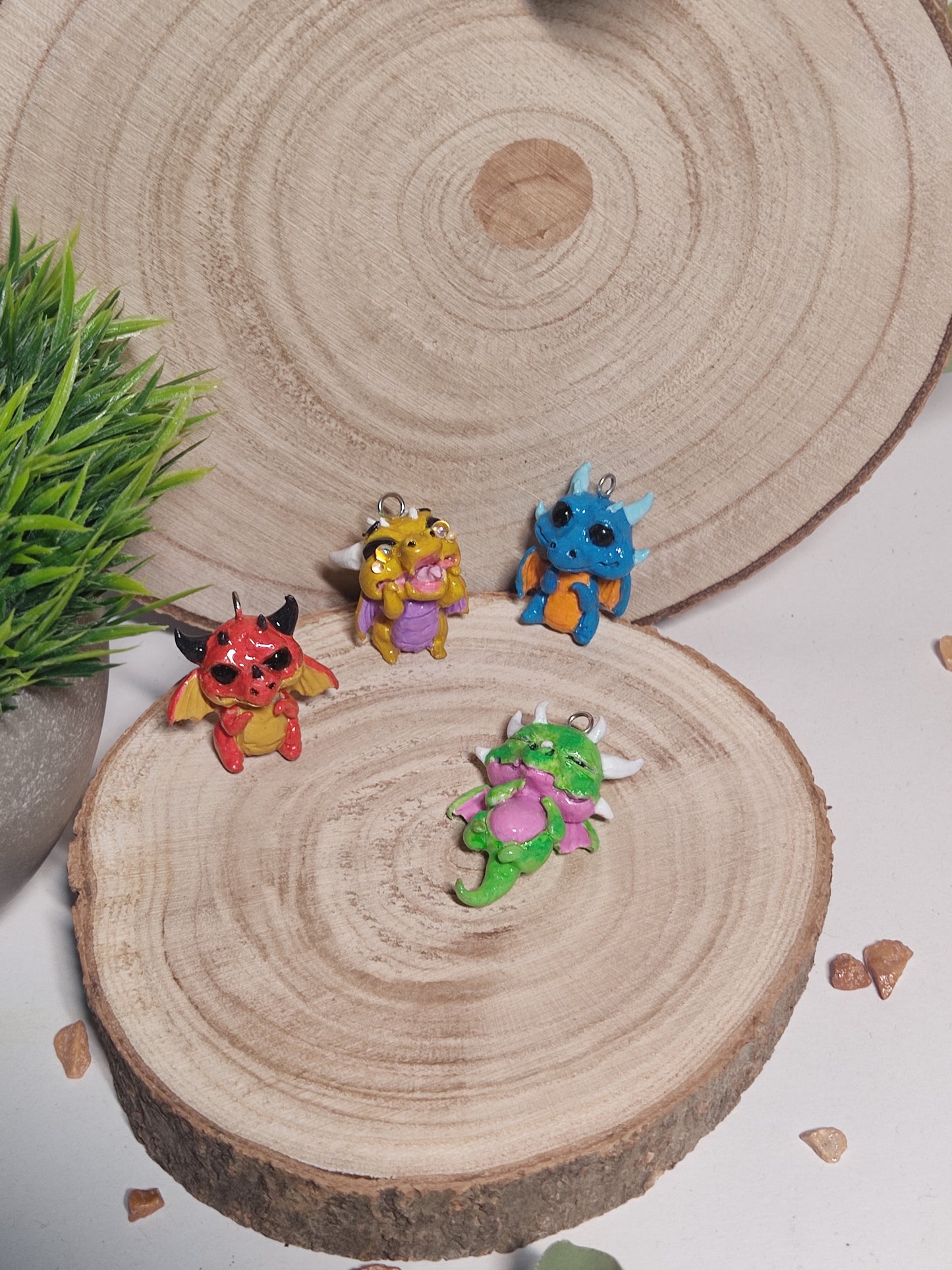 Cute Dragons Keychain -Clay- 🐲