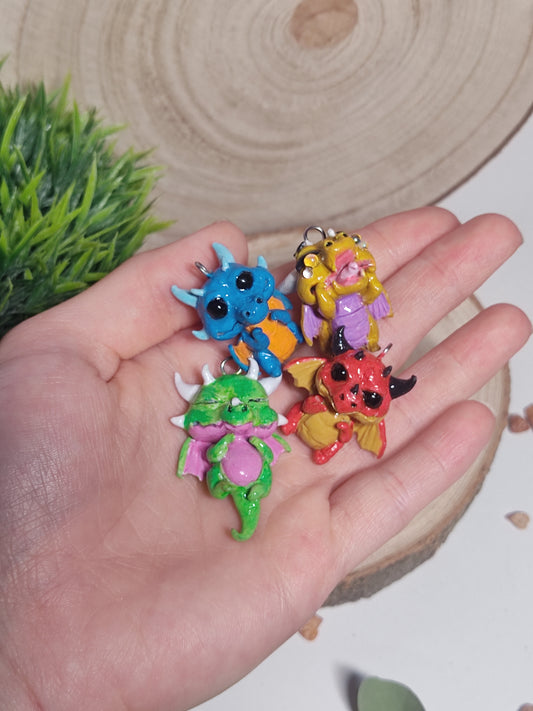 Cute Dragons Keychain -Clay- 🐲