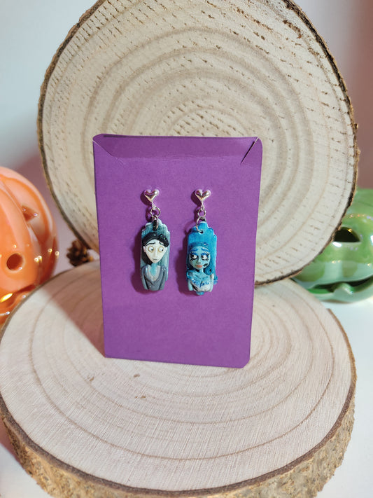 Corpse Bride Handmade Earrings Polymerclay